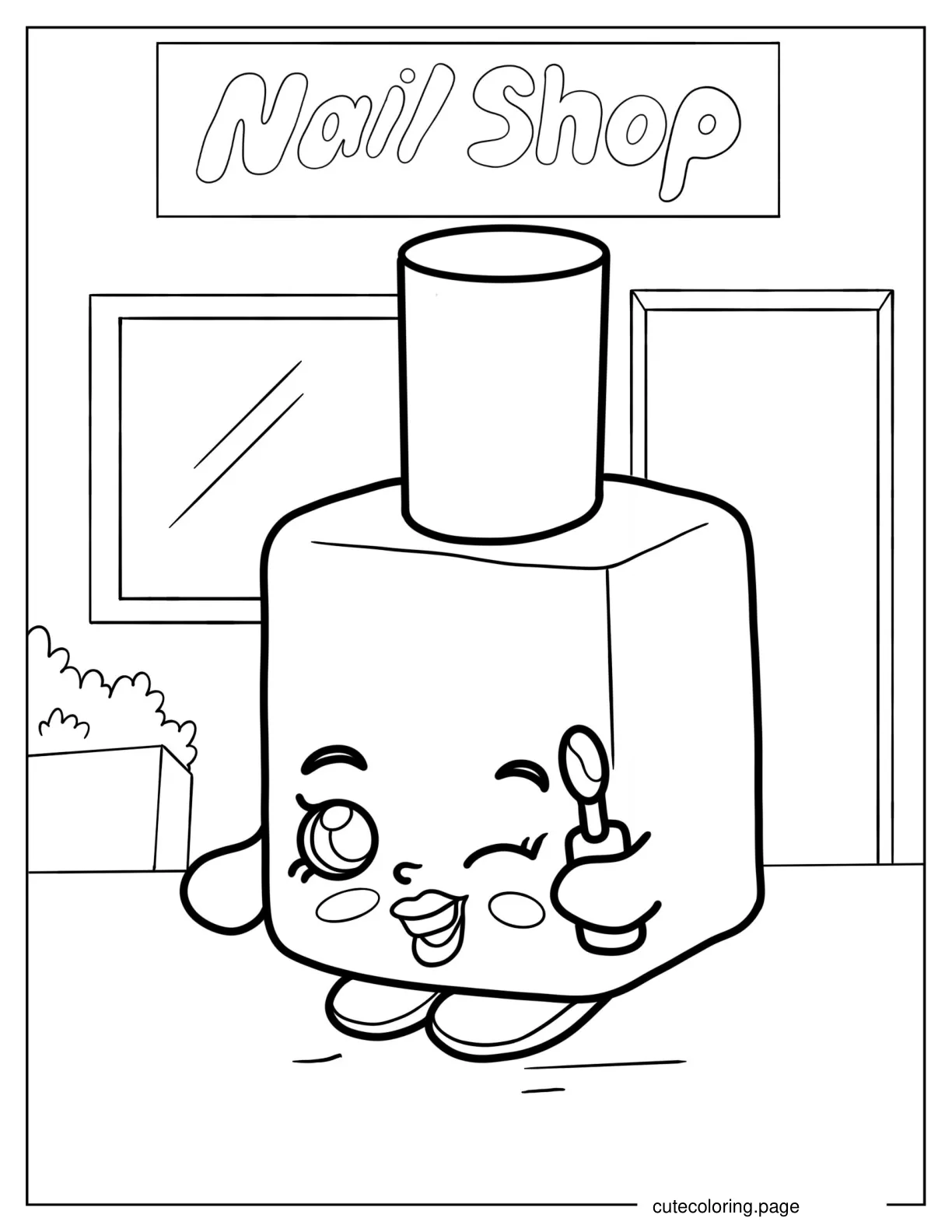 Easy Polly Polish Shopkins To Color coloring page