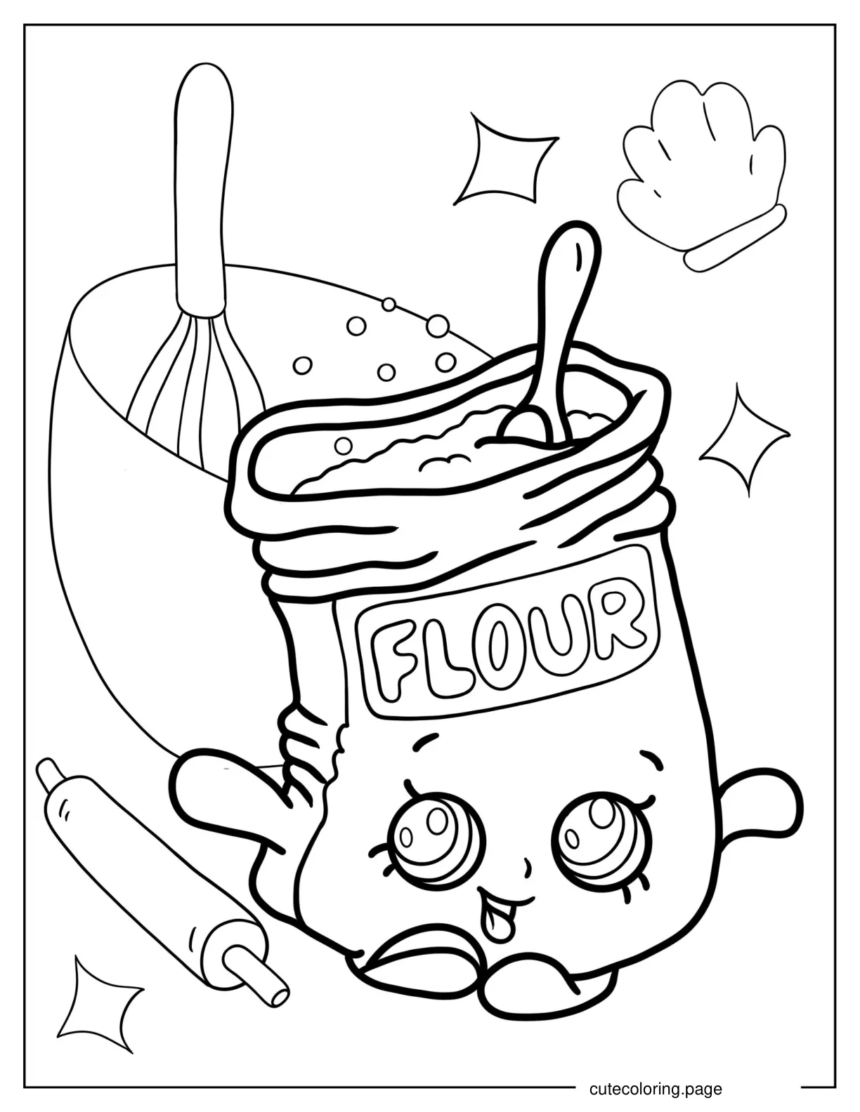 Fleur Flour shopkins coloring page