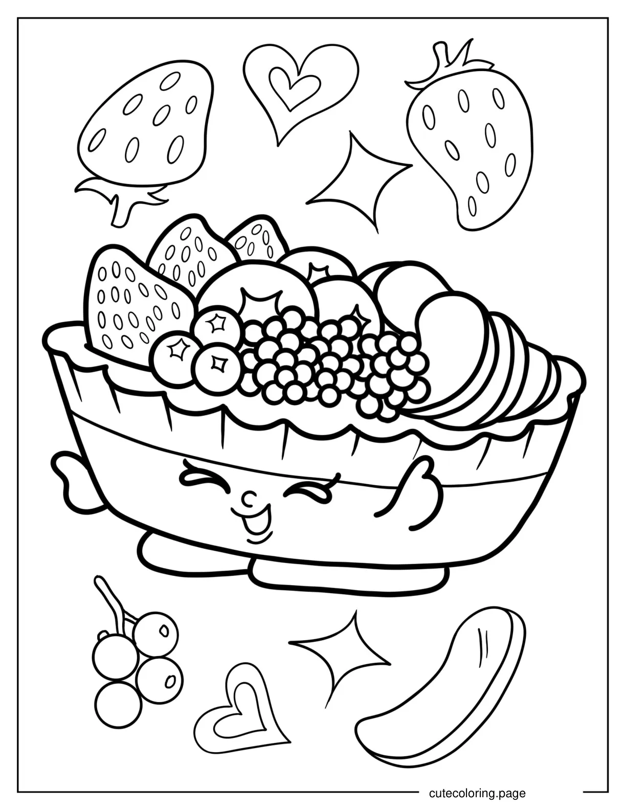 Happy Fifi Fruit Tart Shopkins Coloring In coloring page