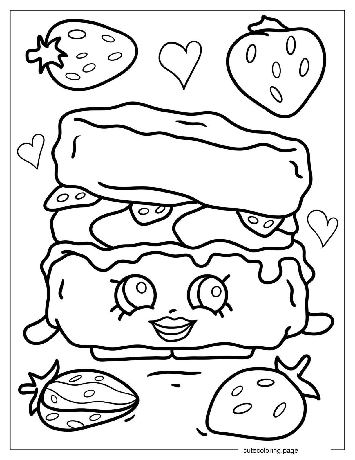 Kawaii Scoonie Shopkins To Color coloring page