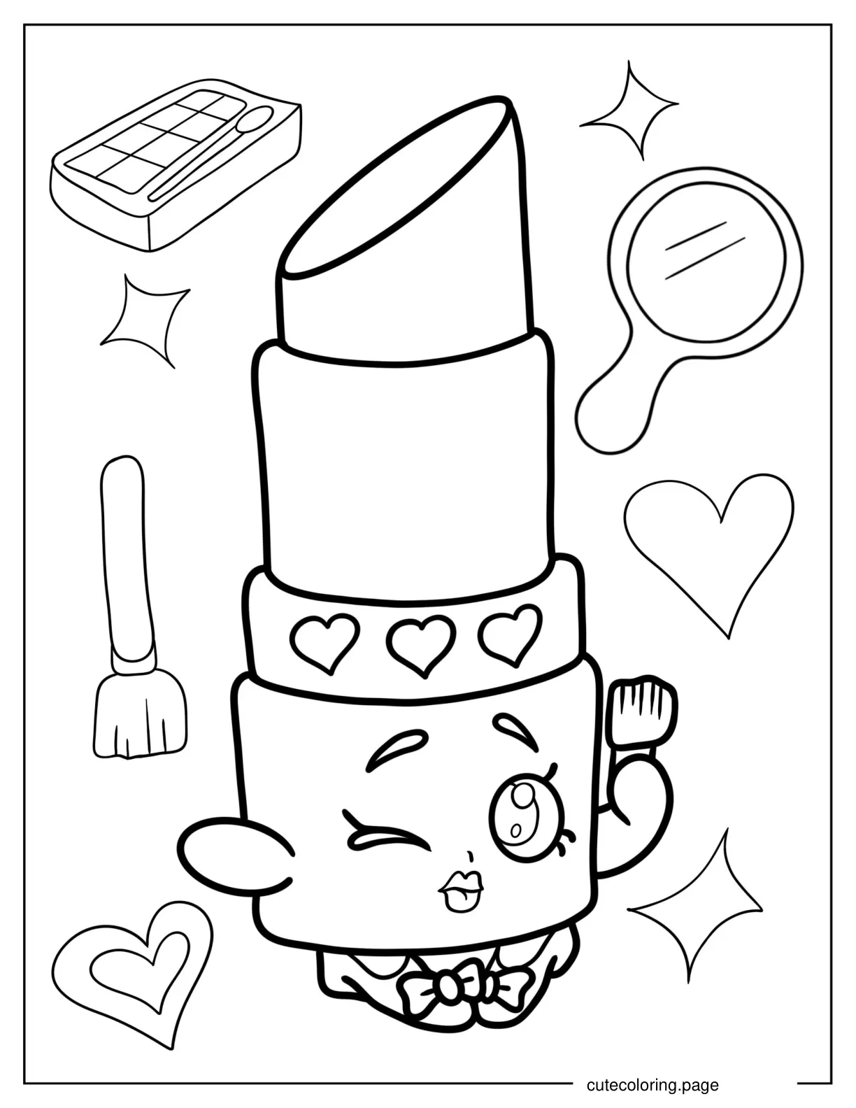 Lippy Lips Shopkins coloring page