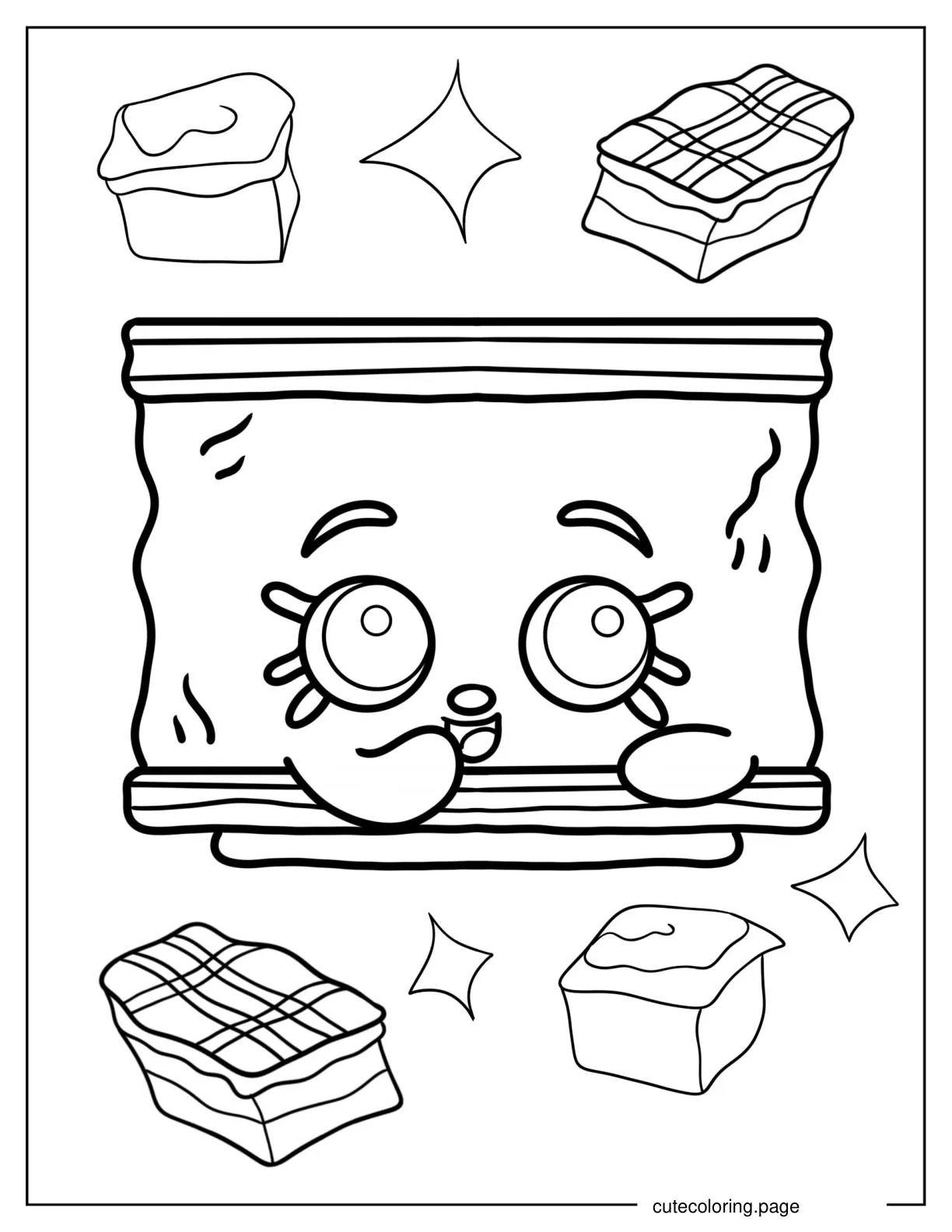 Nilla Slice Shopkins Coloring Page For Kids coloring page