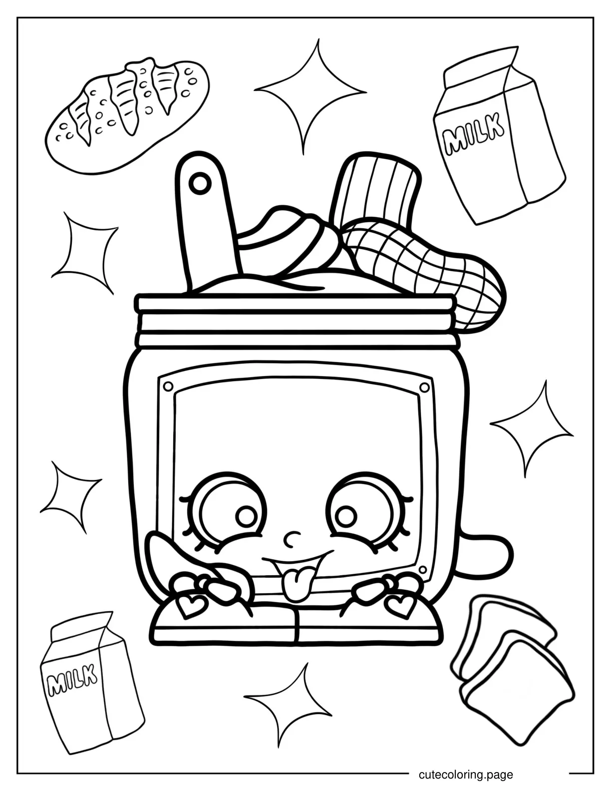 Nutty Butter Shopkins coloring page