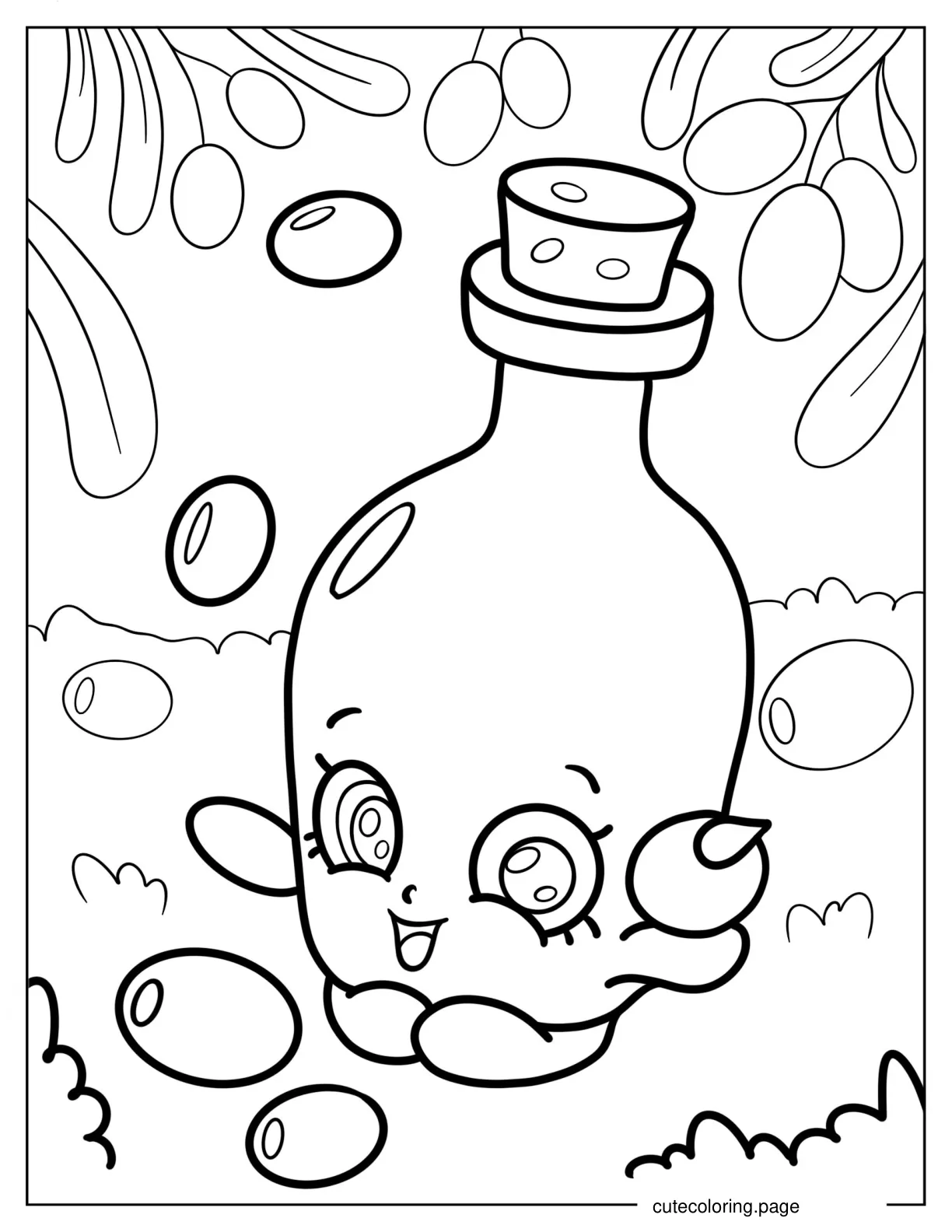 Outline Of Olive Oil Shopkins To Color coloring page