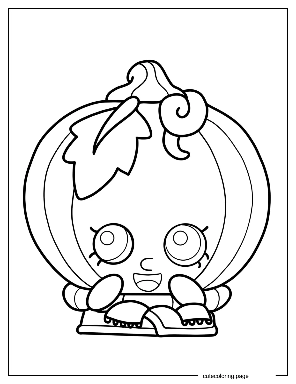 Outline Of Pumpkinella Shopkins Coloring Page coloring page