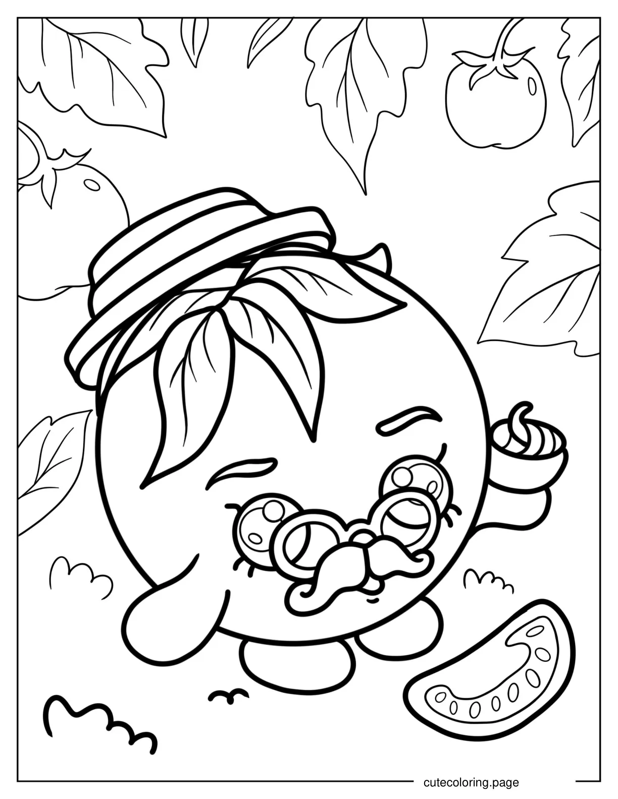 Papa Tomato Shopkins coloring page