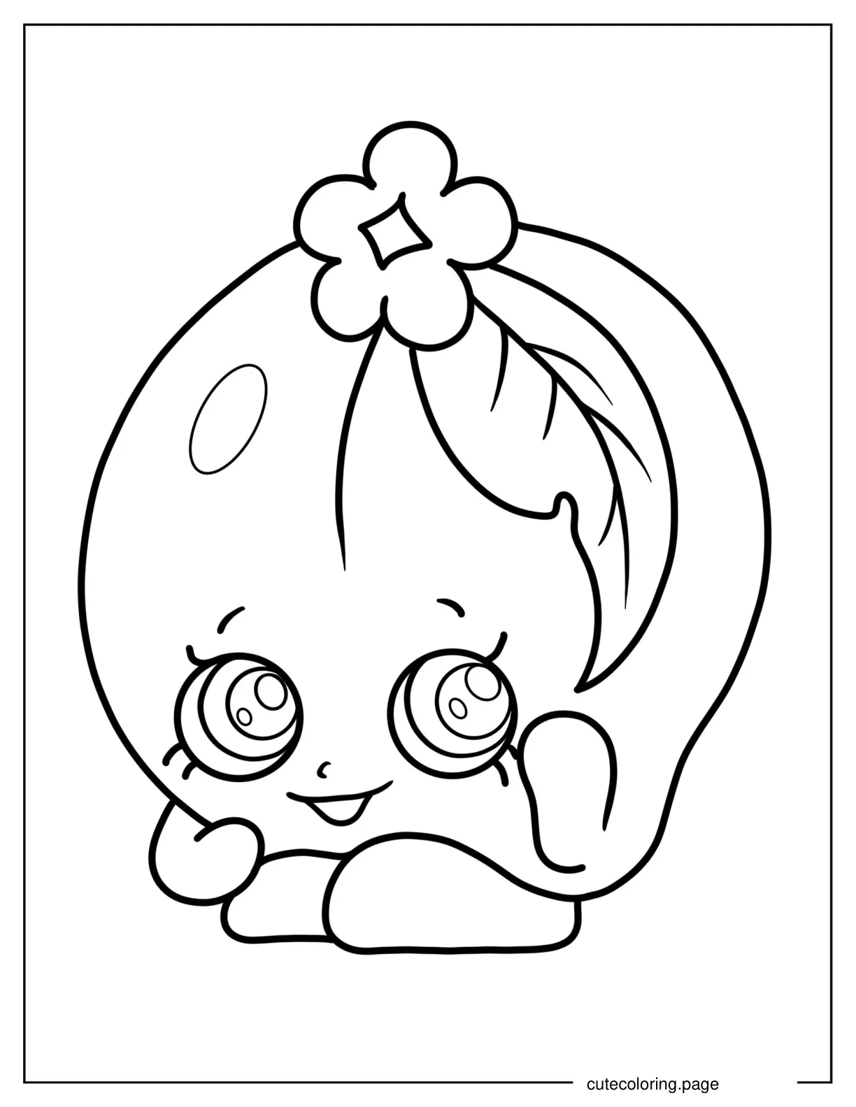 Peachy Shopkins coloring page