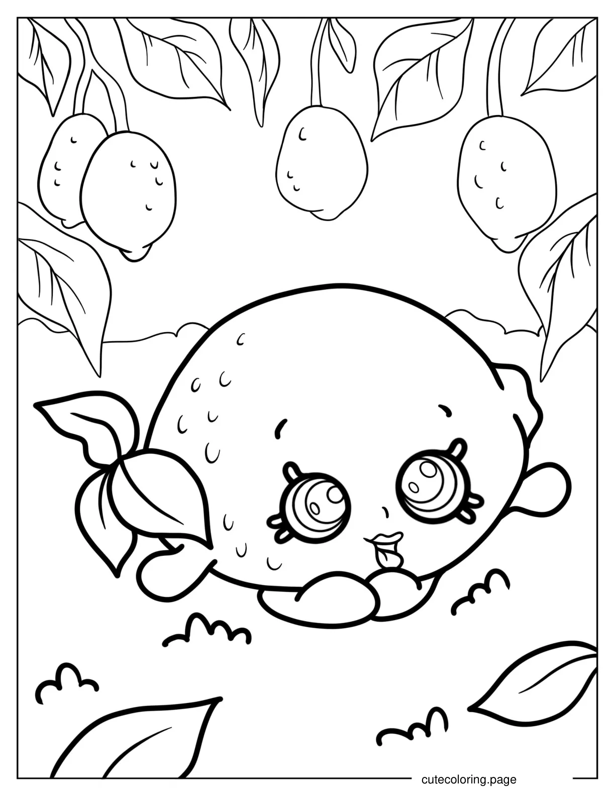 Pippa Lemon Shopkins coloring page