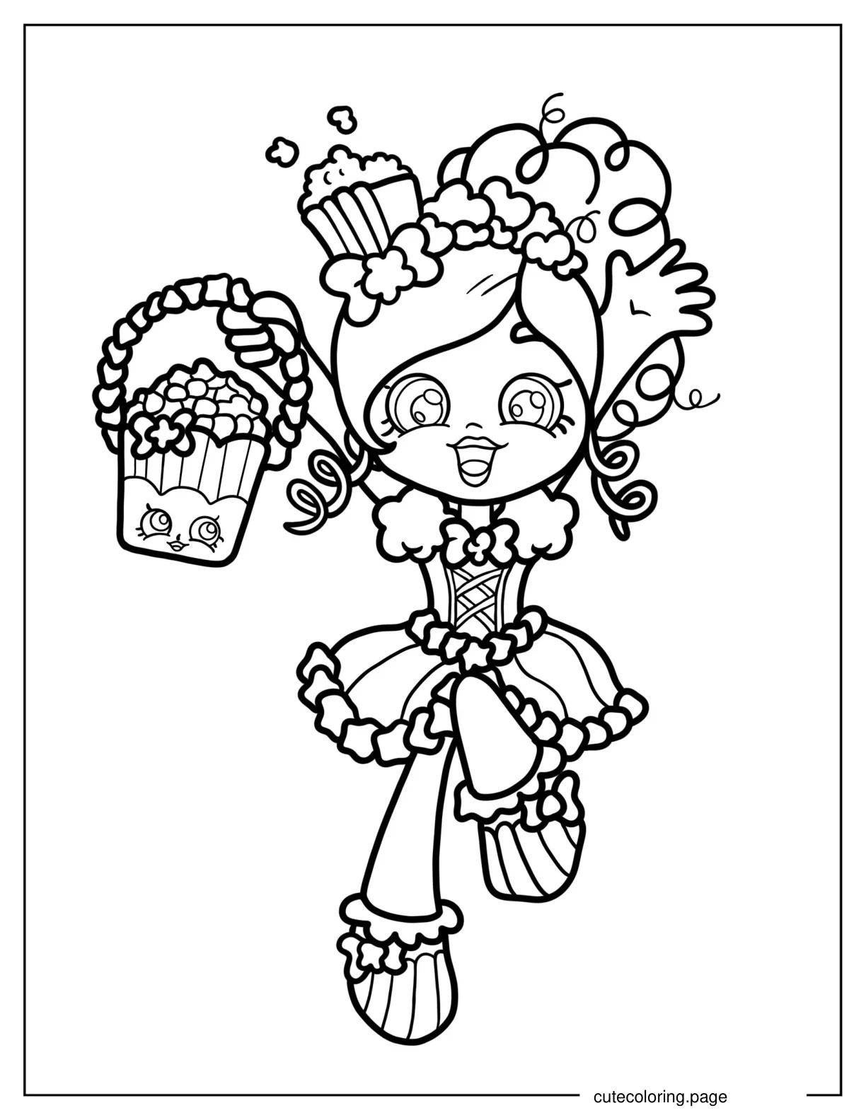 Popette Shopkins coloring page