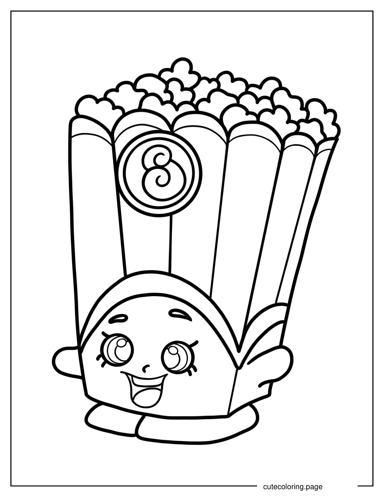 Poppy Corn Shopkins Coloring In For Preschoolers coloring page