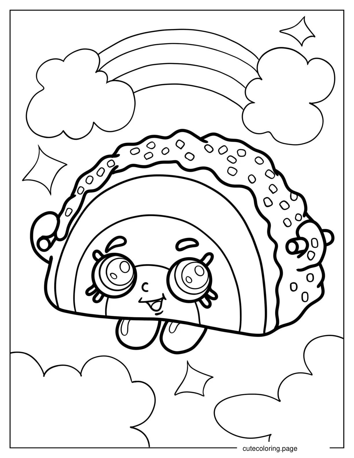 Rainbow Bite Shopkins coloring page