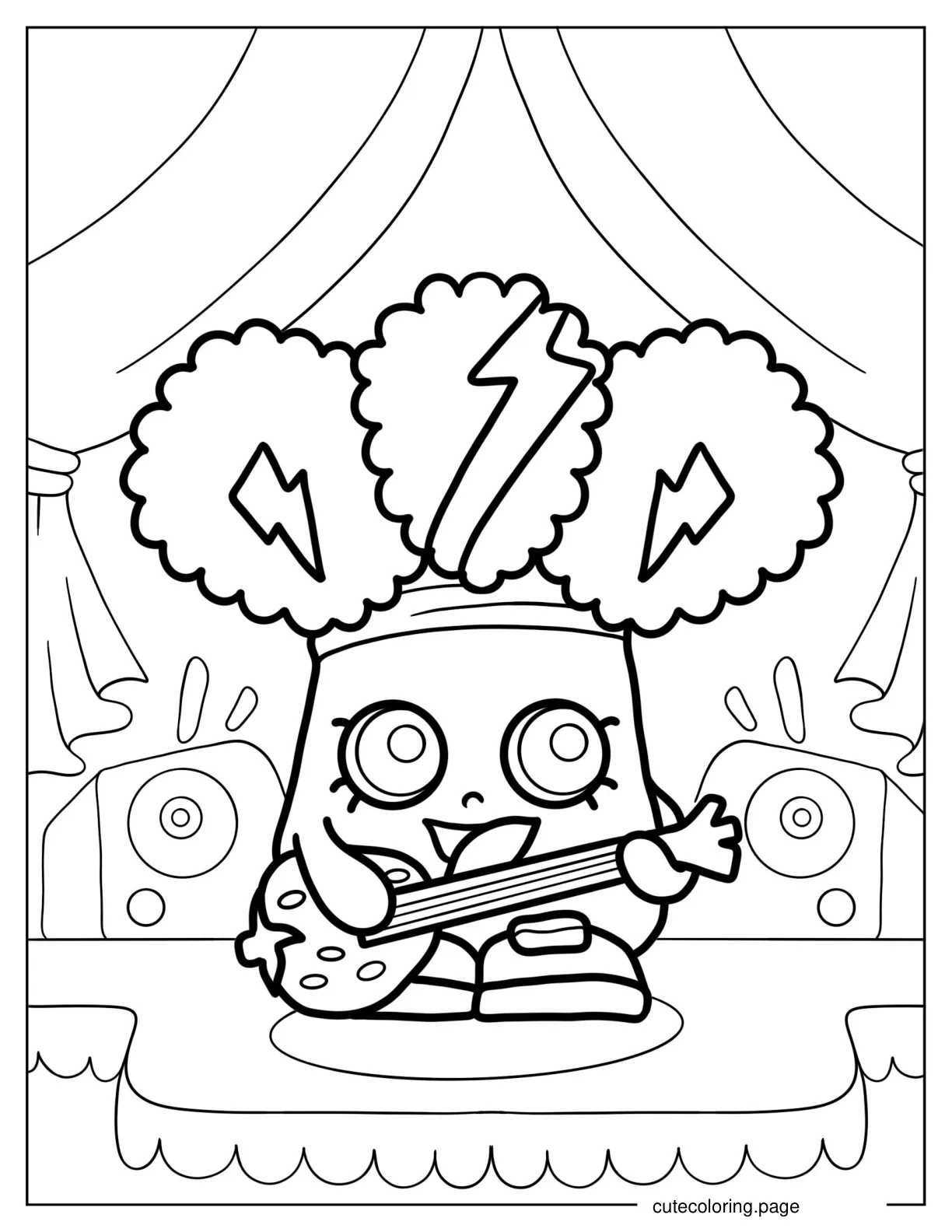 Rockin Broc Shopkins On Stage Coloring In coloring page