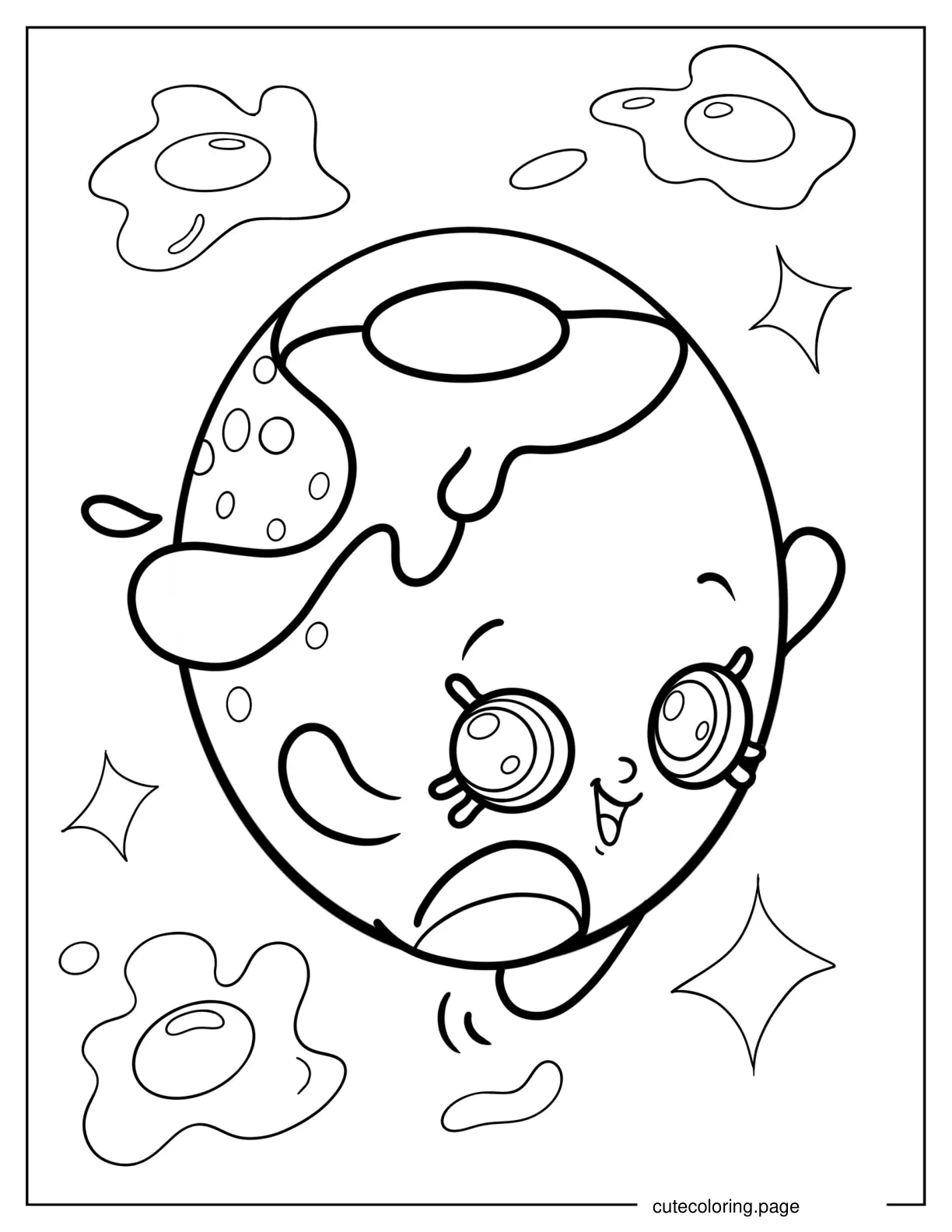 Shelly Egg Shopkins coloring page