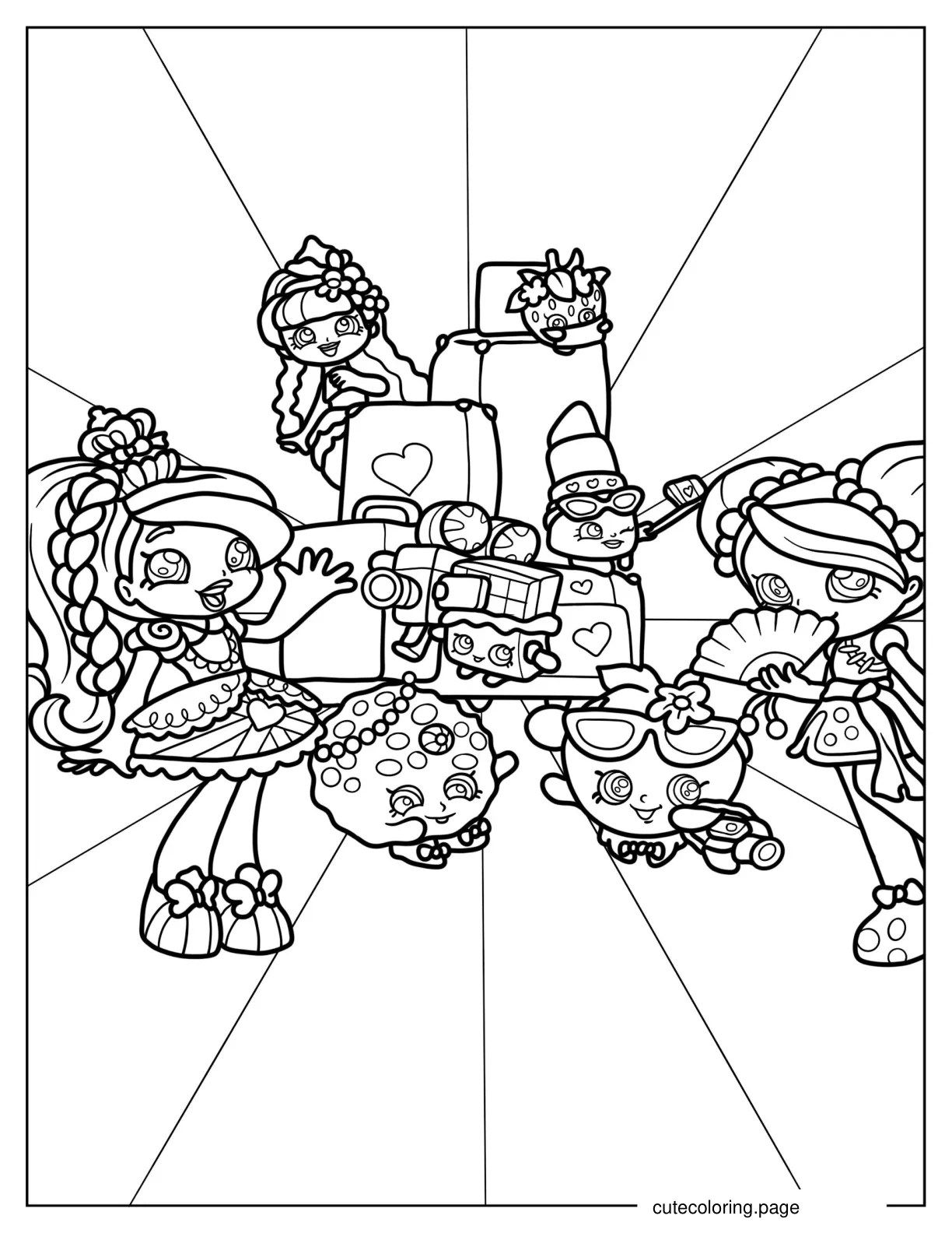 Shoppies And Shopkins Coloring Sheet coloring page