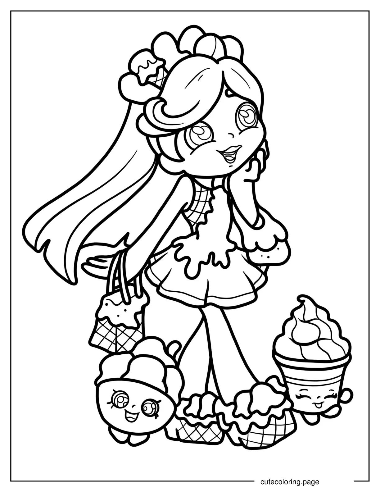 Simple Peppa Mint Shopkins Coloring Sheet coloring page