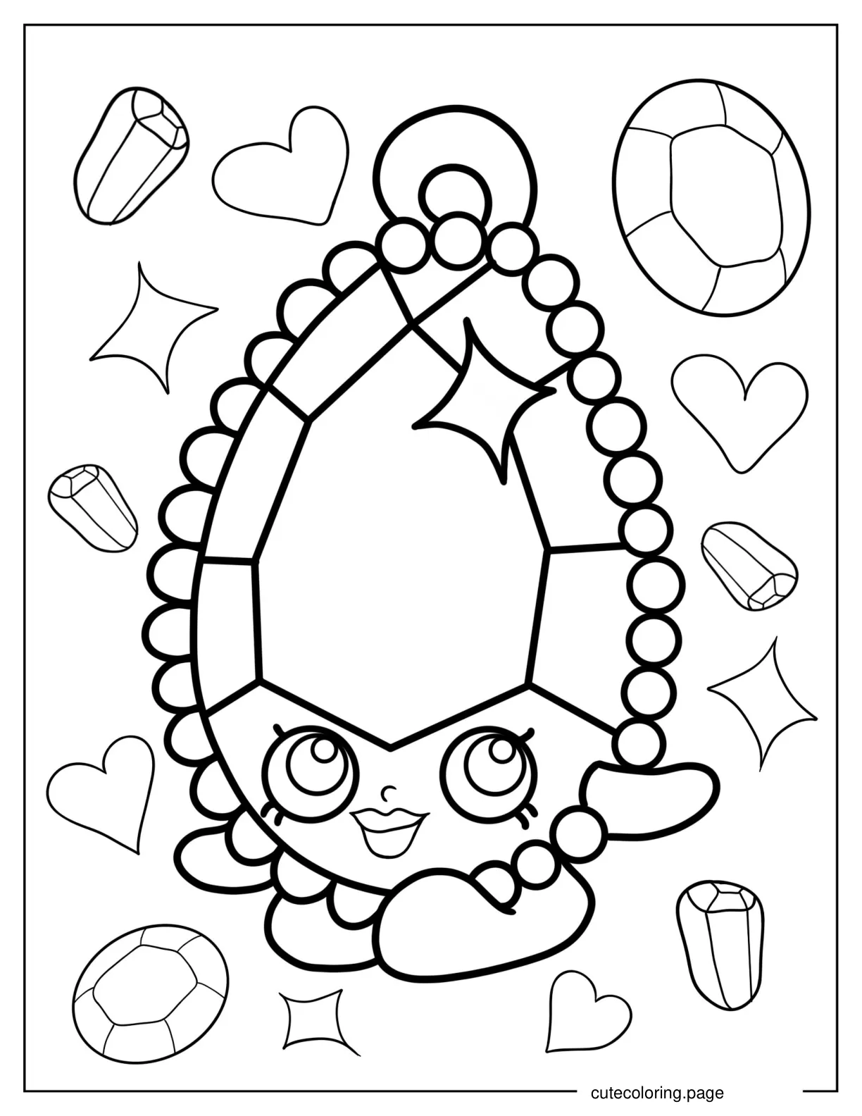 Sparkling Brenda Brooch Shopkins coloring page