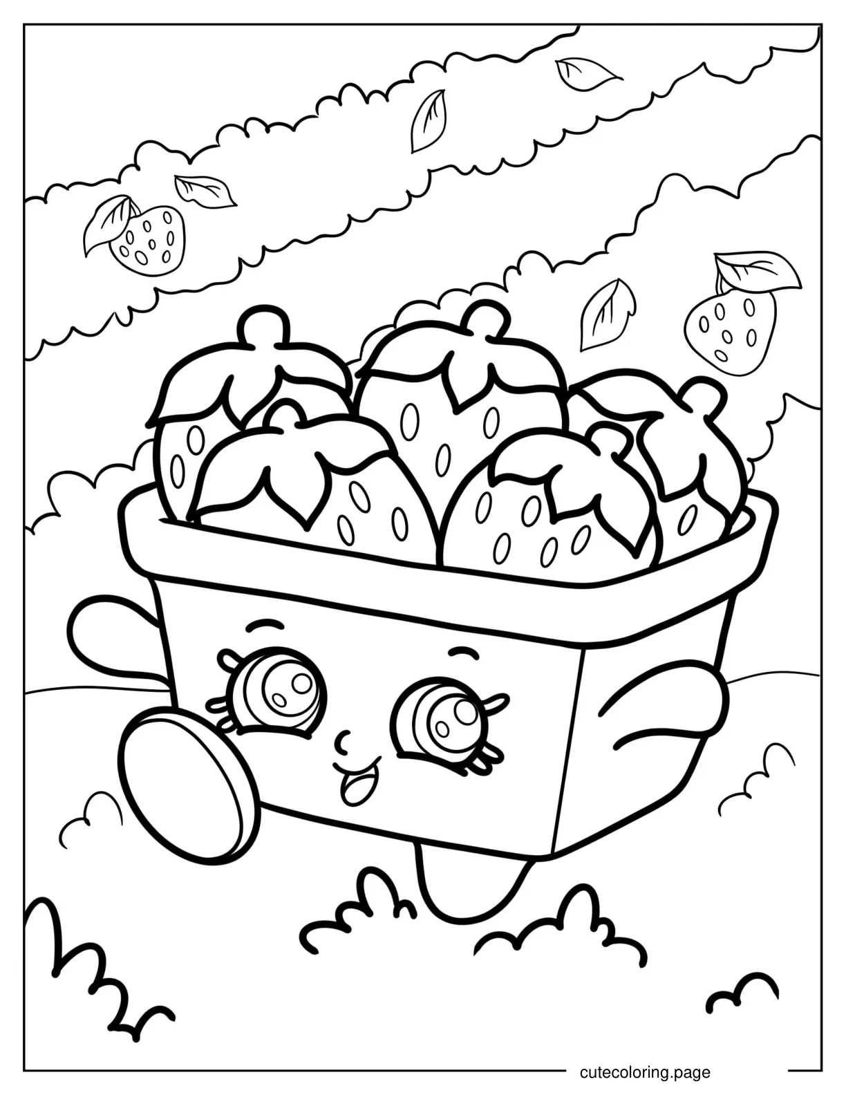 Strawberry Top Shopkins coloring page