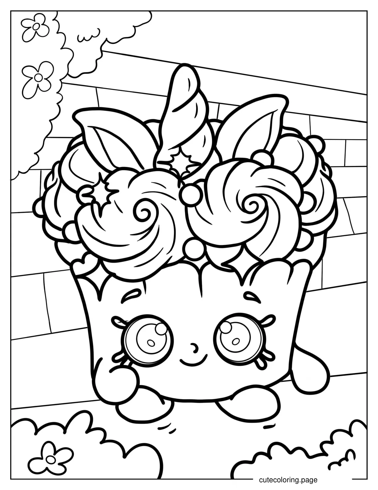 Twinkile Cupcake Shopkins coloring page