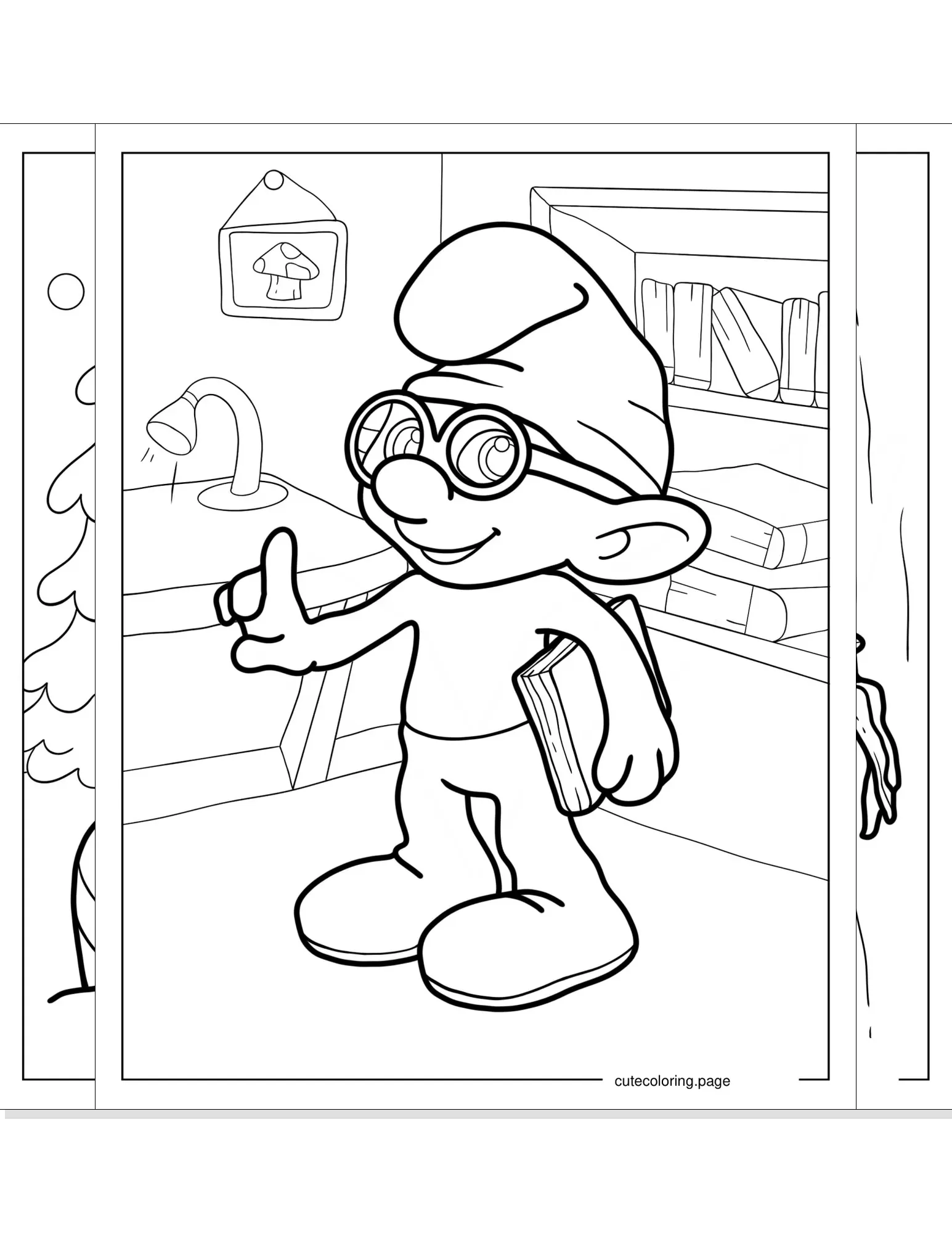 smurf coloring pages coloring page