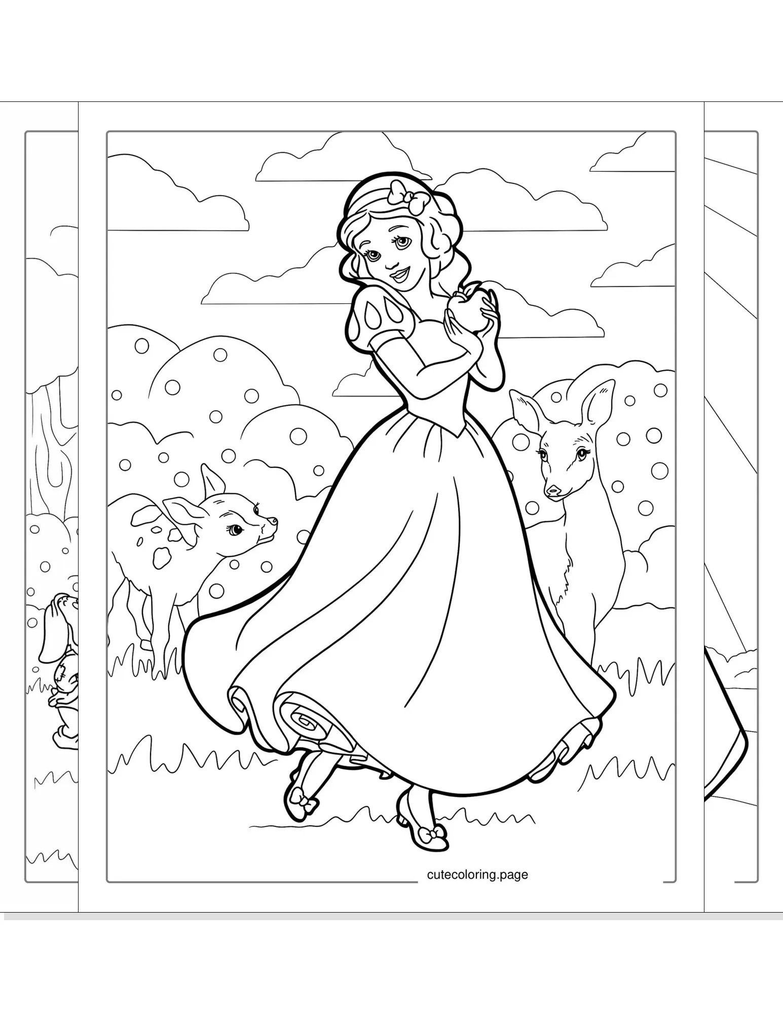 snow white coloring pages coloring page