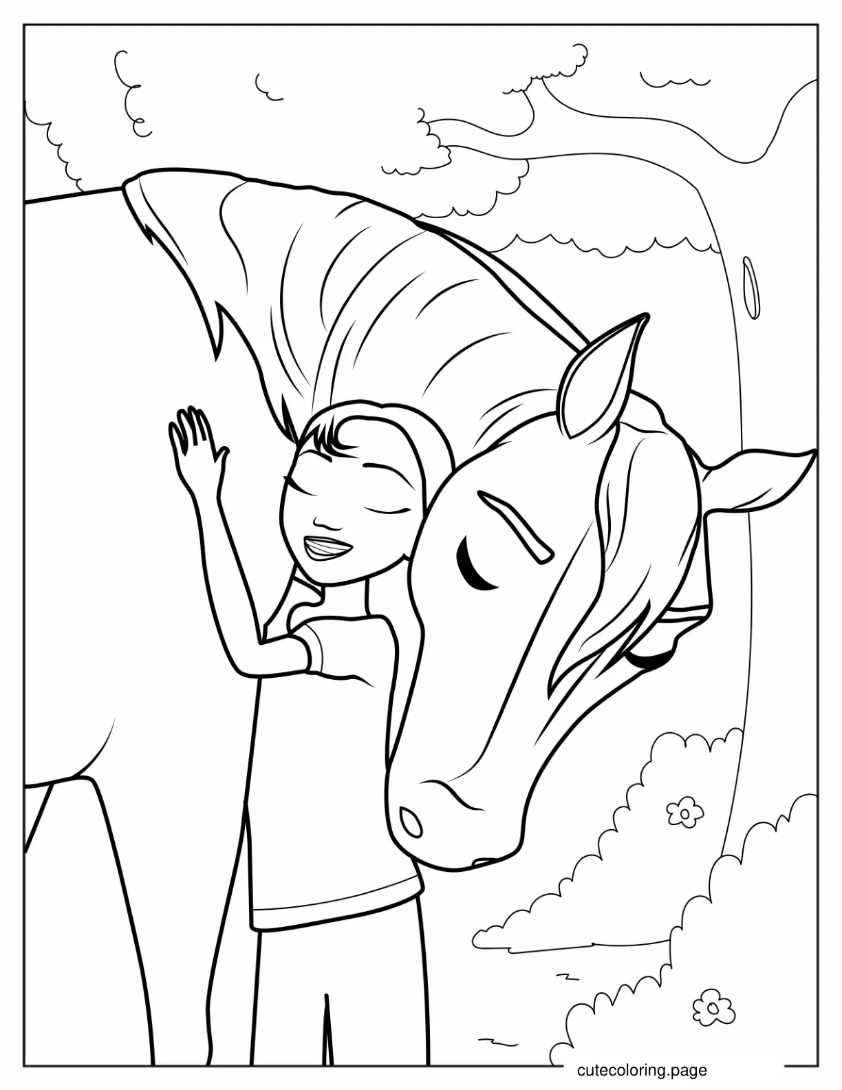 Abigail Comforting Boomerang Coloring Page coloring page