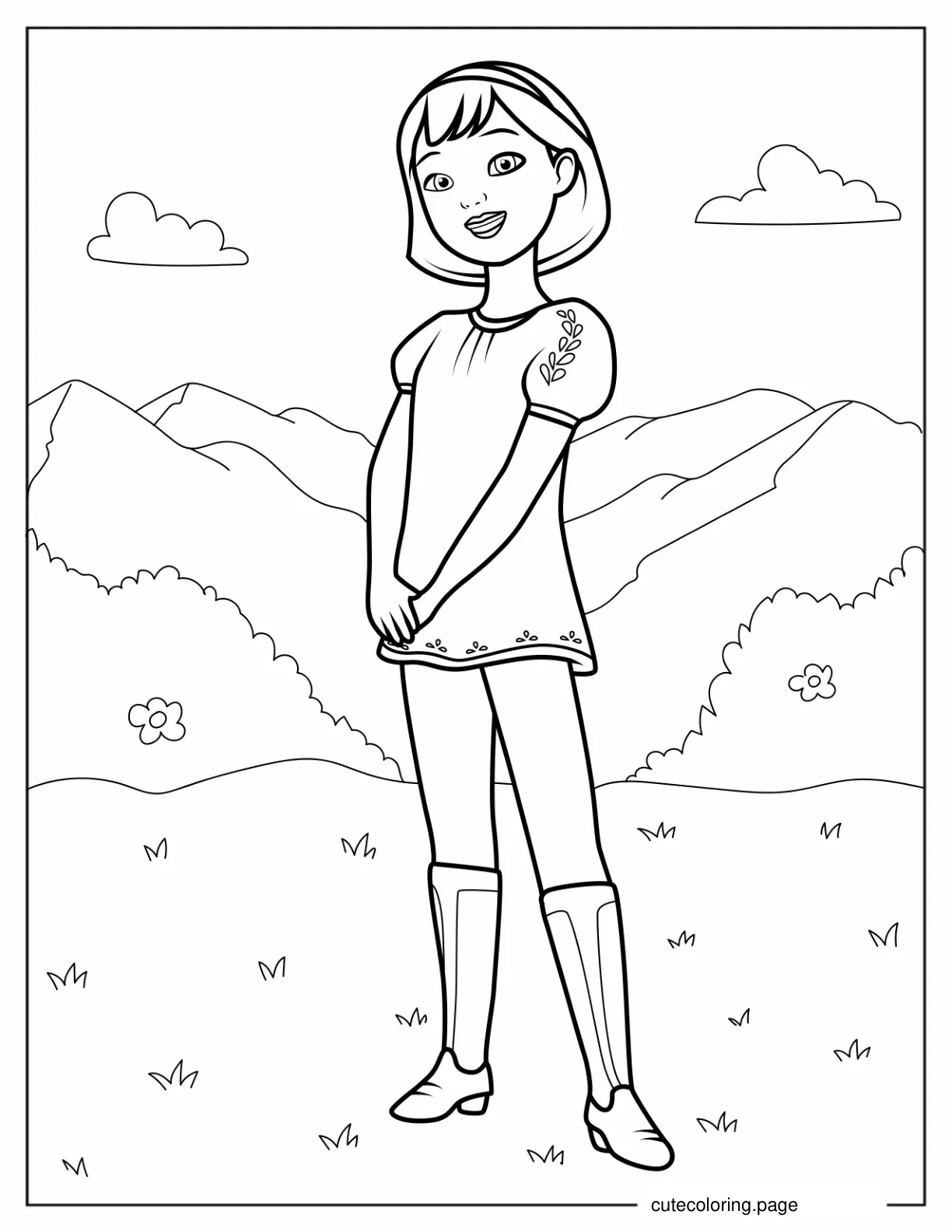 Abigail Stone From Spirit Riding Free To Color coloring page