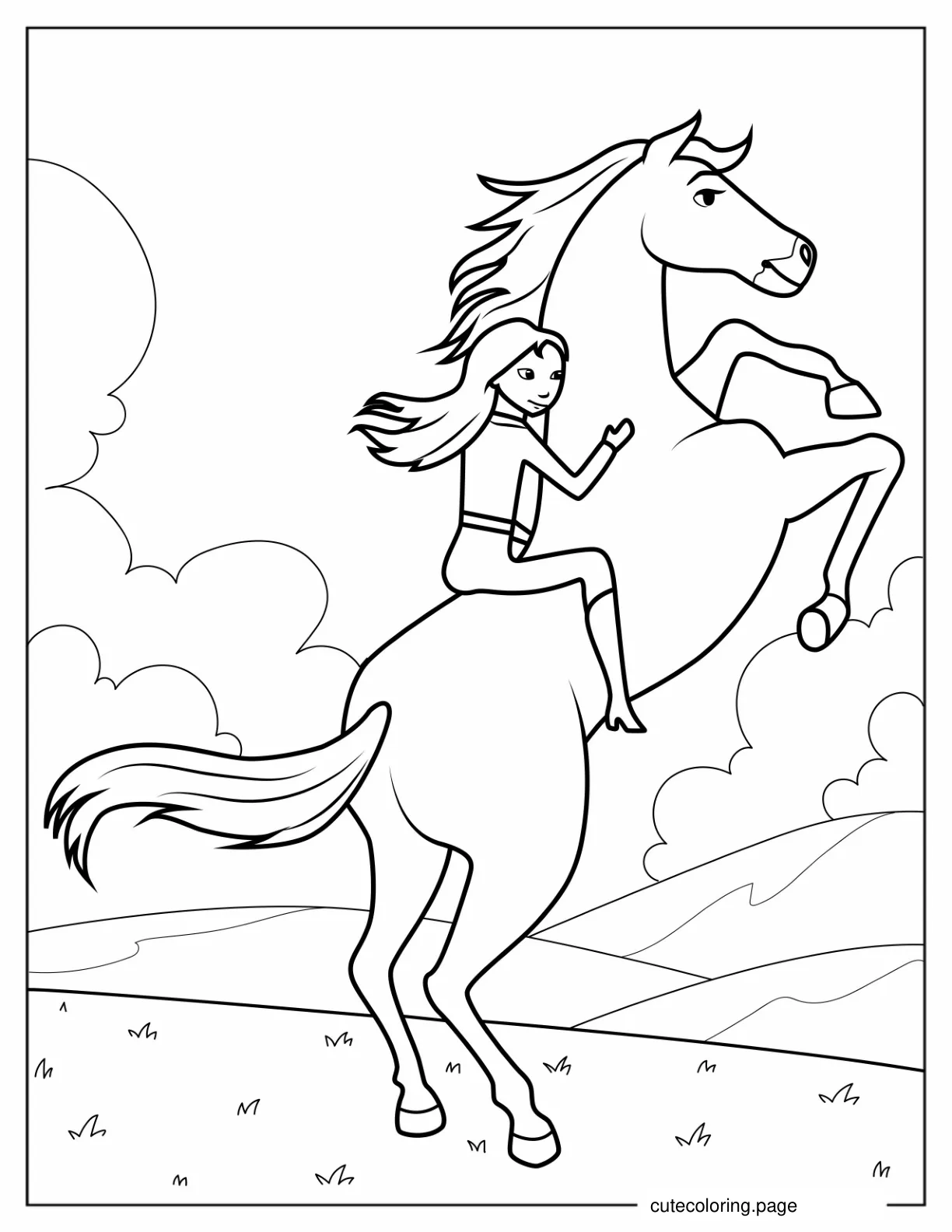 Coloring Page Of Abigail And Lucky To Color coloring page