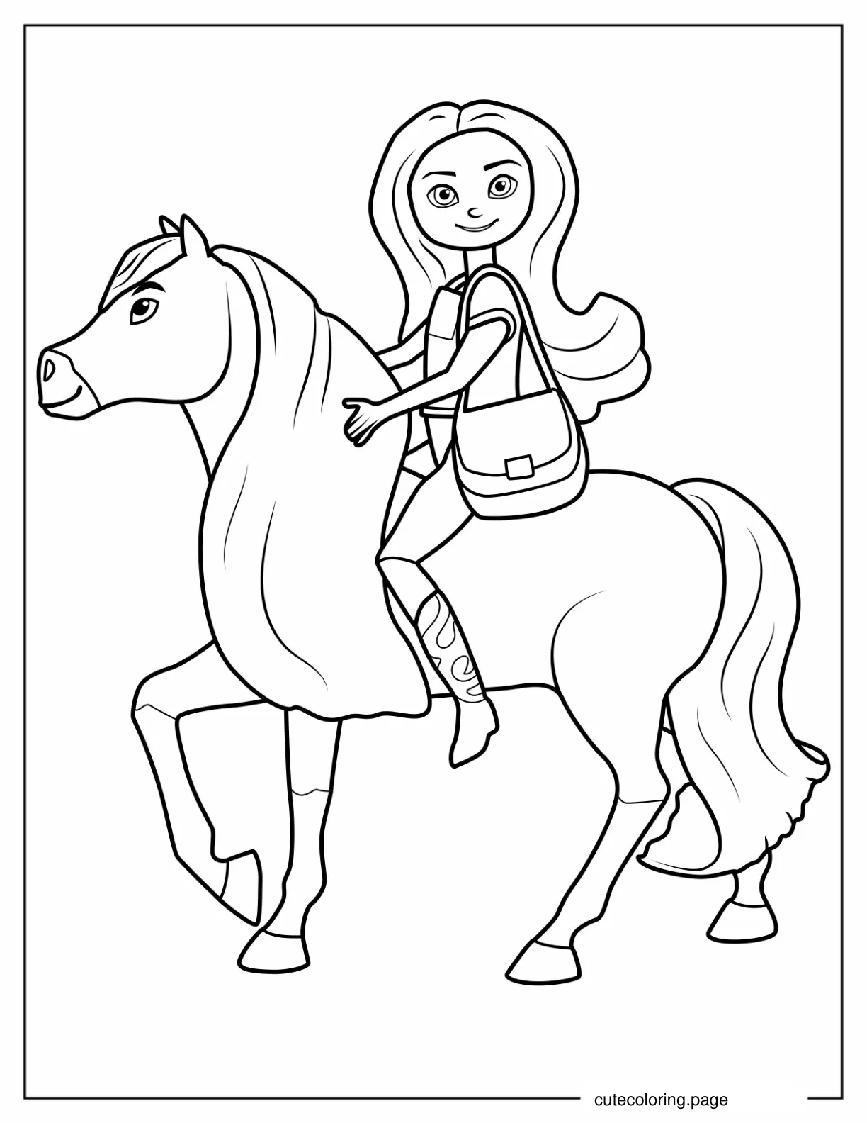 Easy Coloring Page Of Lucky Riding Boomerang coloring page