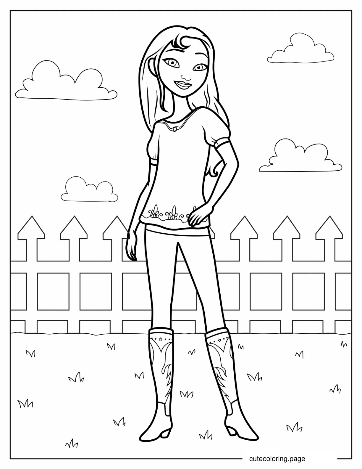 Lucky Prescott Coloring Page coloring page