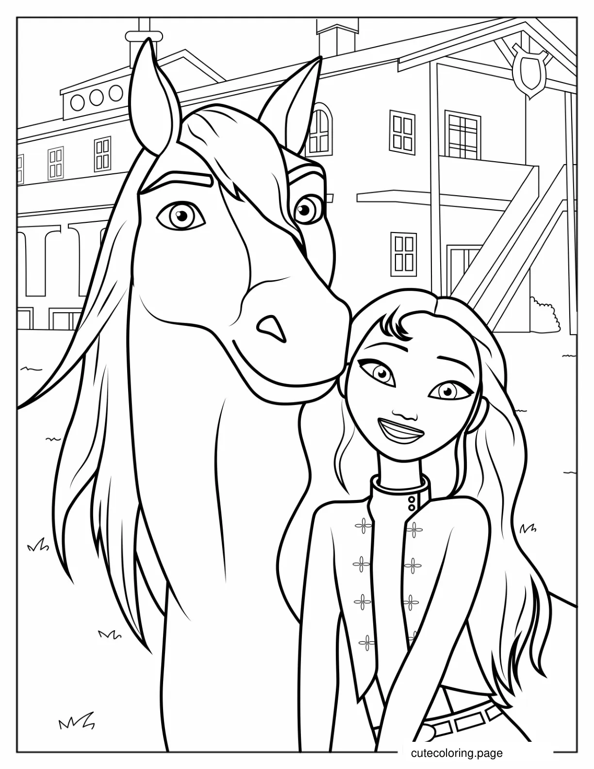 Spirit Lucky And Spirit Coloring Sheet For Kids coloring page