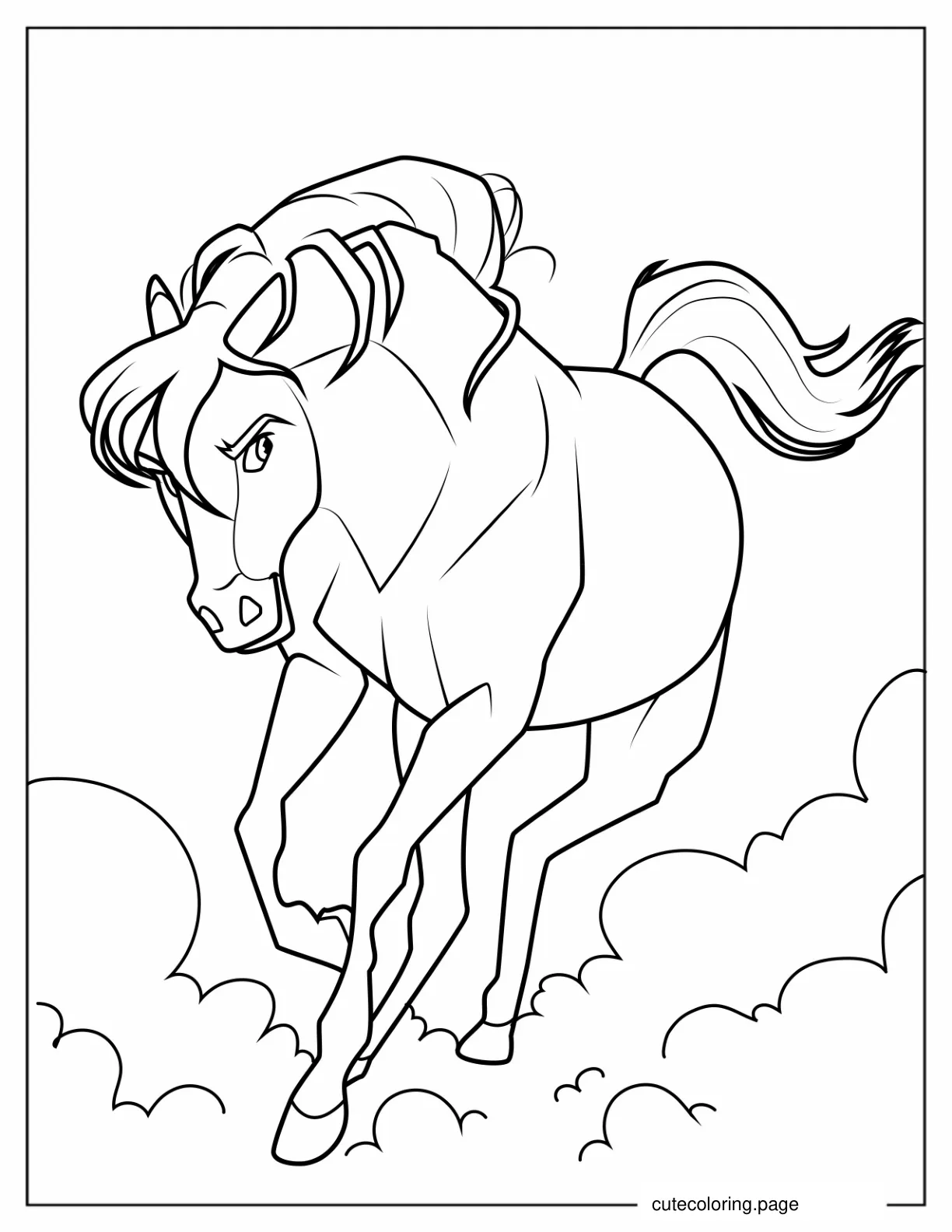 Spirit Stallion Coloring Page coloring page