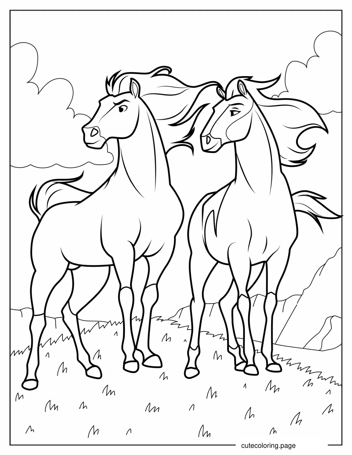 Spirit_ Stallion of the Cimarron Coloring Page coloring page