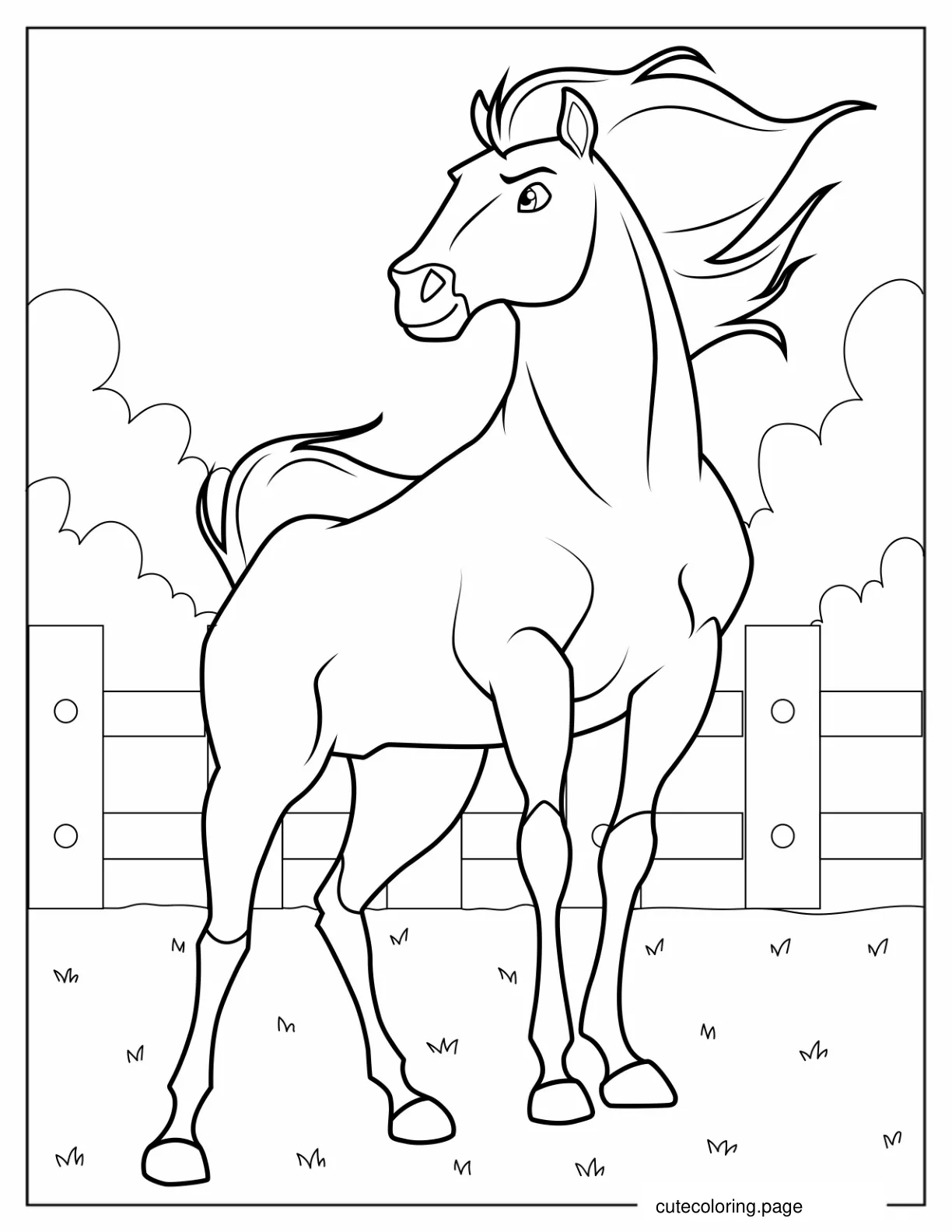 Strider Horse From Spirit To Color coloring page