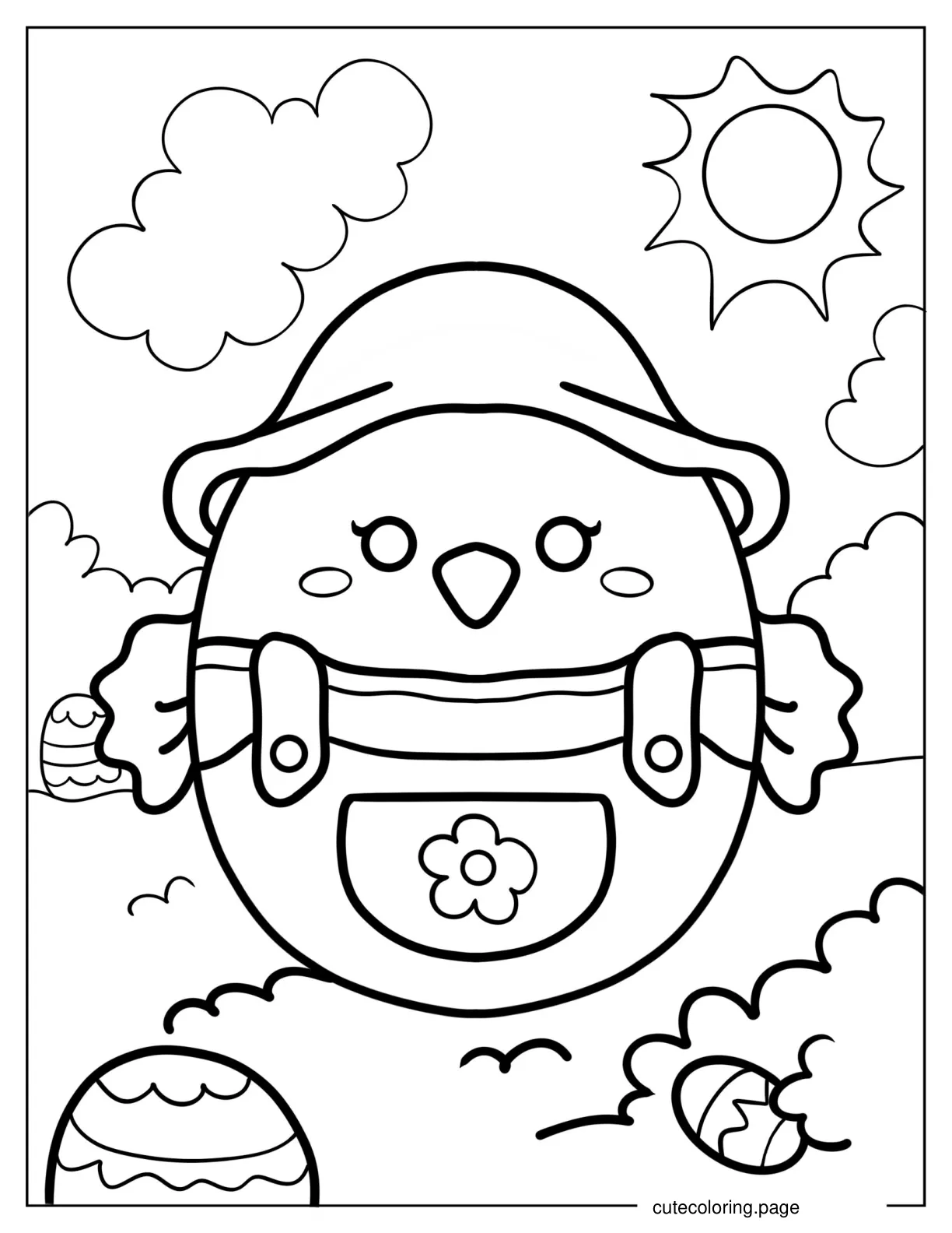 Aimee The Easter Chick Squishmallow coloring page