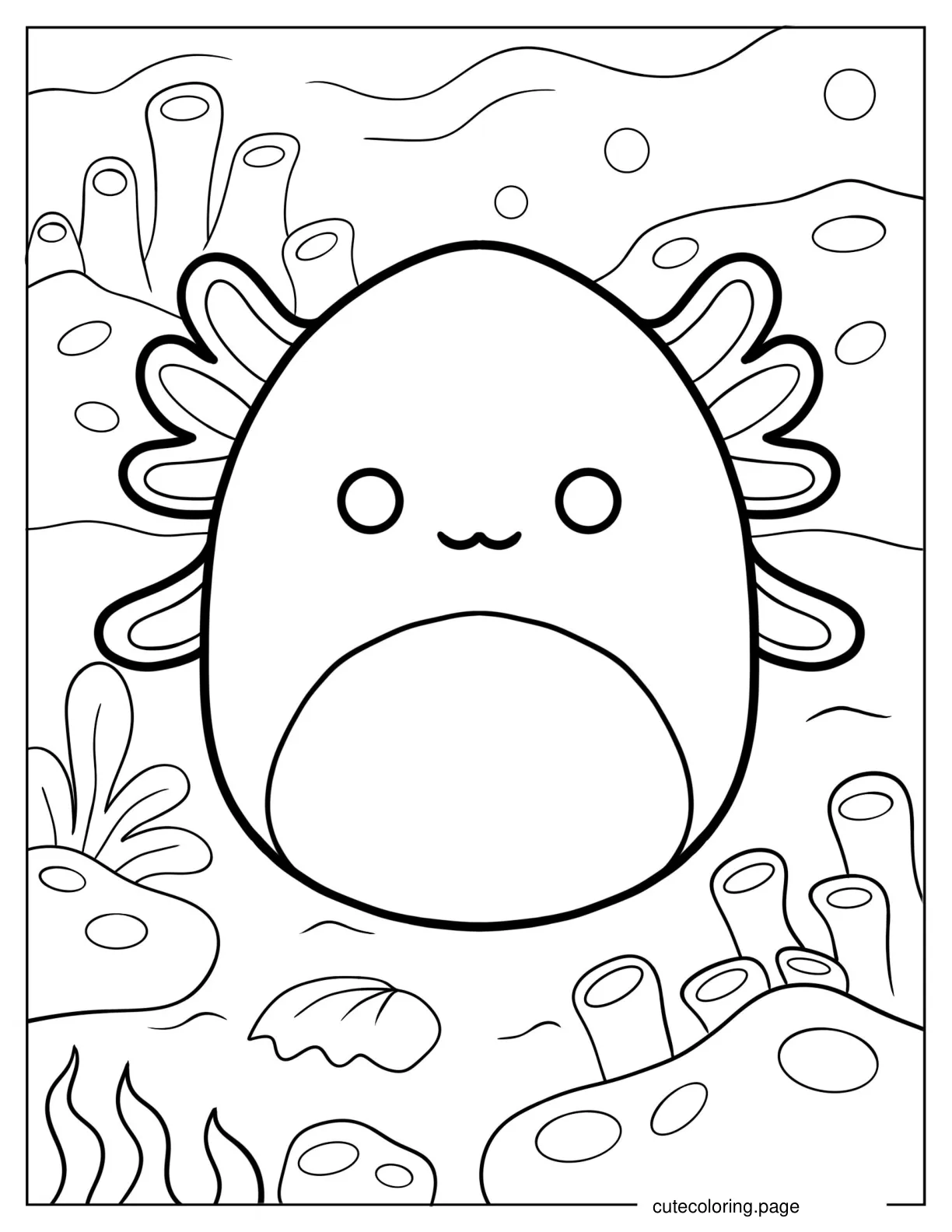 Archie The Axolotl Squishmallow coloring page