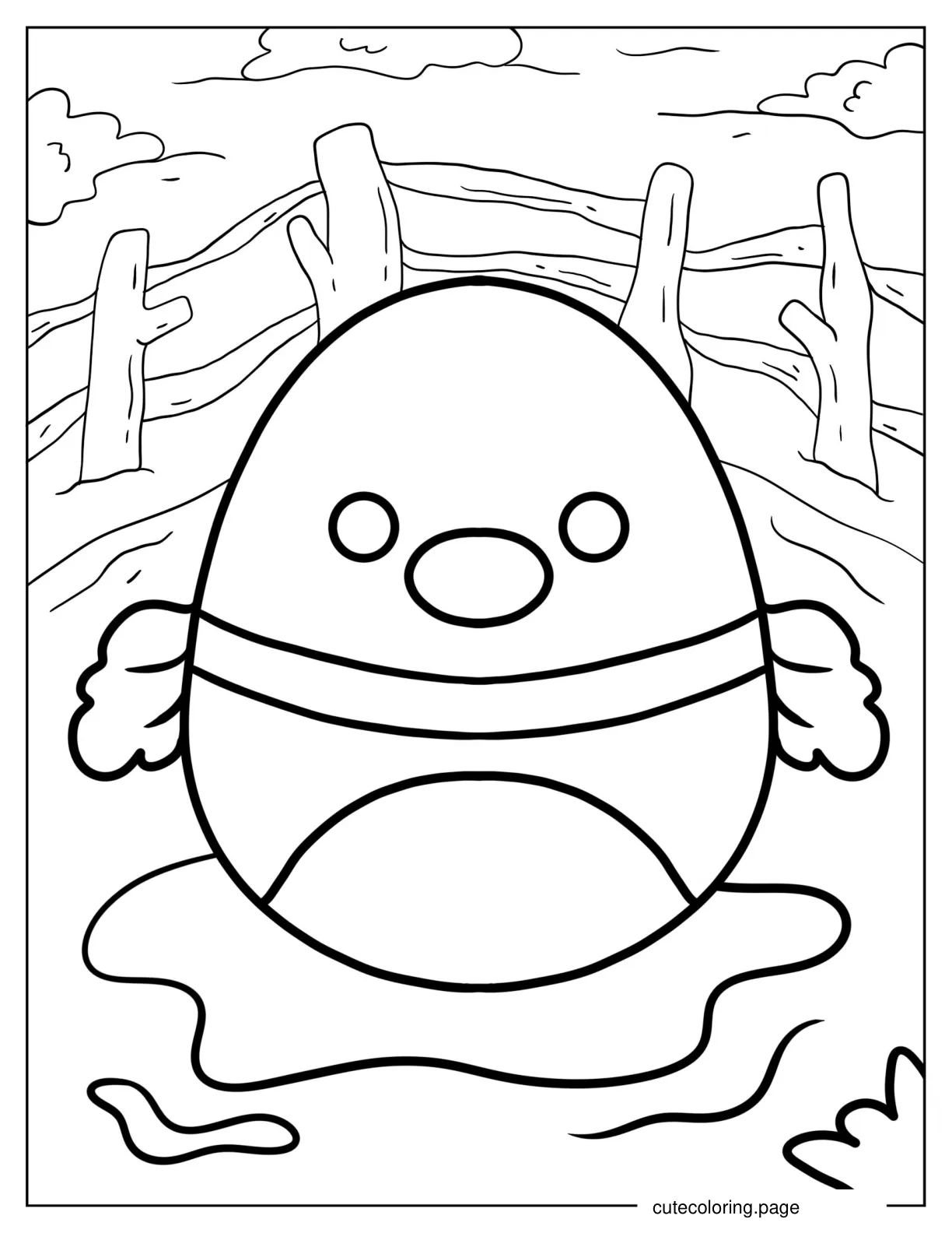 Avery The Duck Squishmallow coloring page