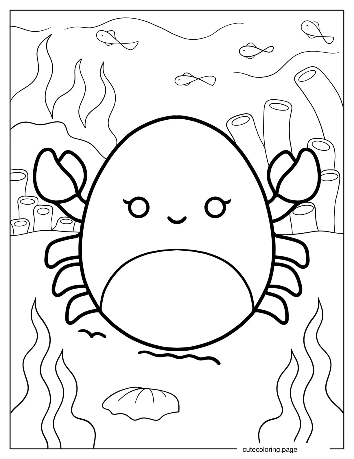 Cailey The Crab Squishmallow coloring page