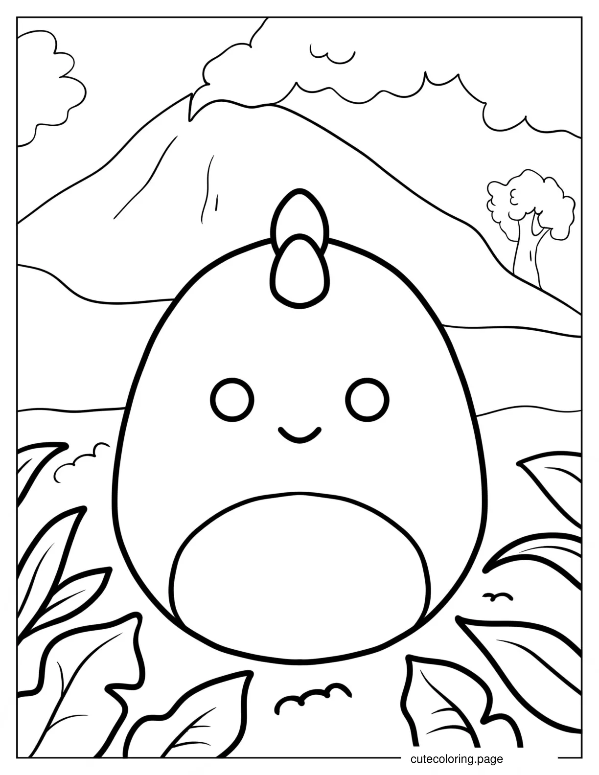 Danny The Dinosaur Squishmallow coloring page