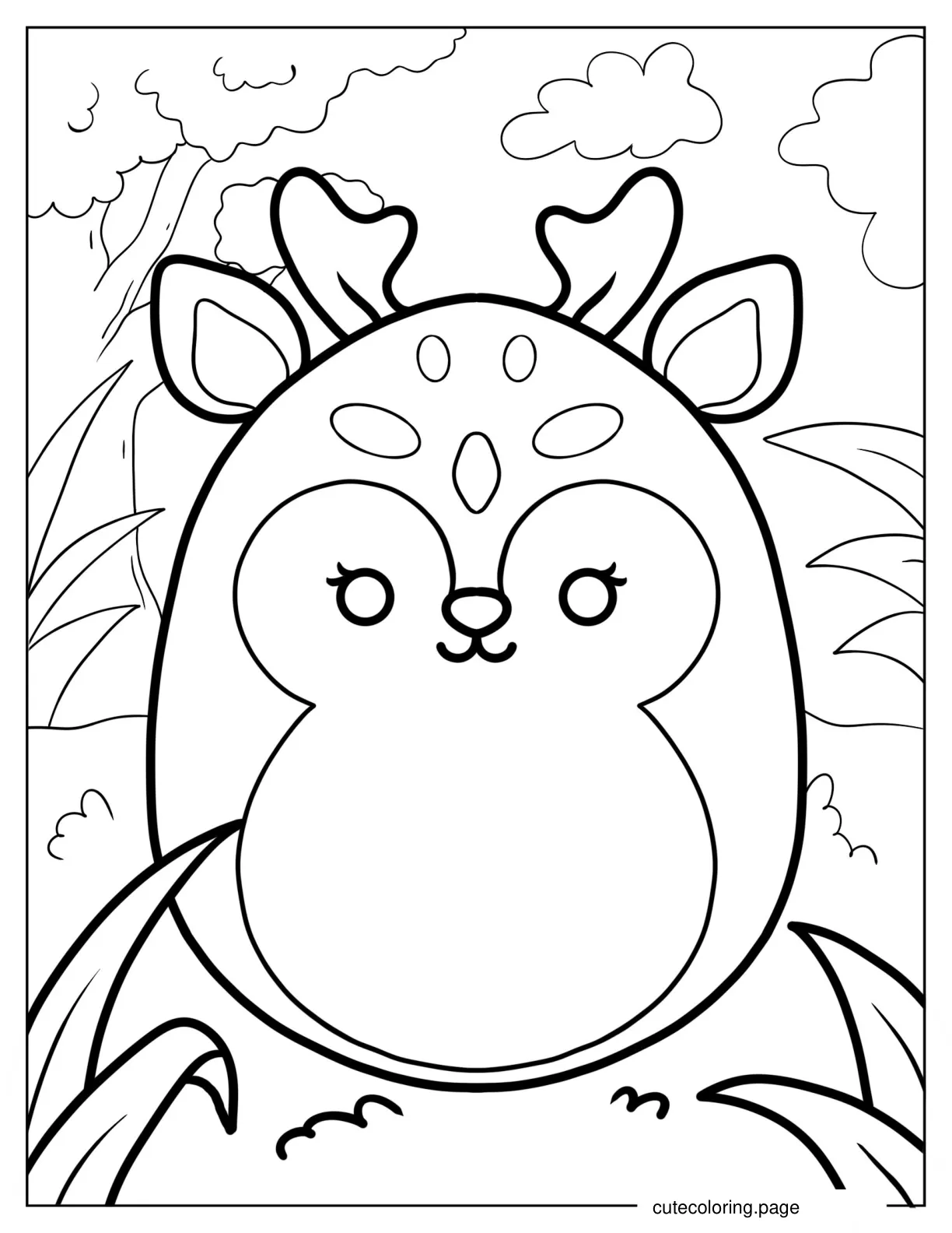 Dawn The Deer Squishmallow coloring page