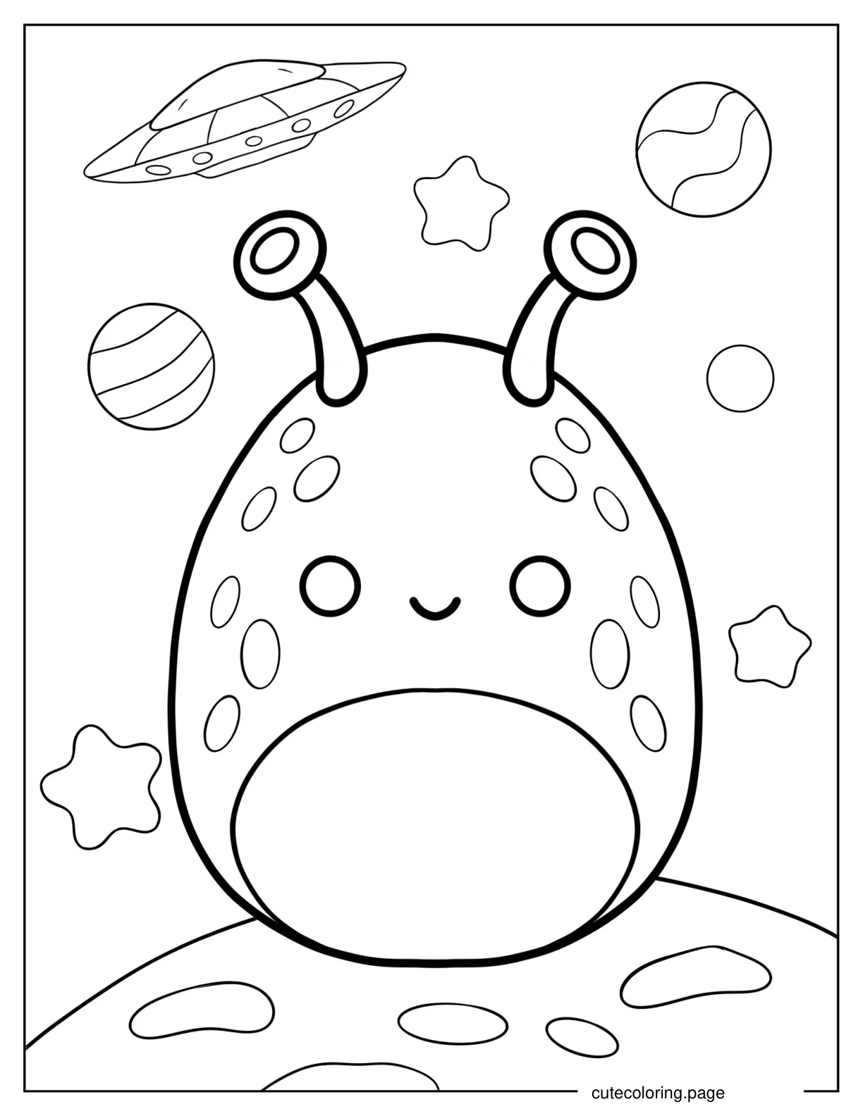 Daxzon The Alien Squishmallow coloring page