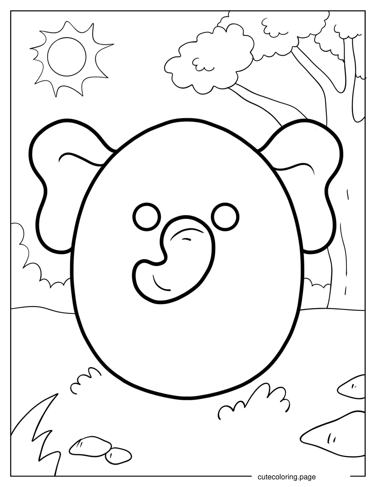 Emma The Elephant Squishmallow coloring page