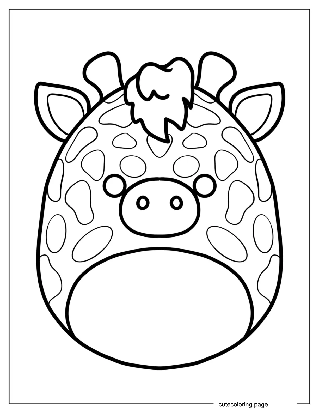 Garry The Giraffe Squishmallow coloring page