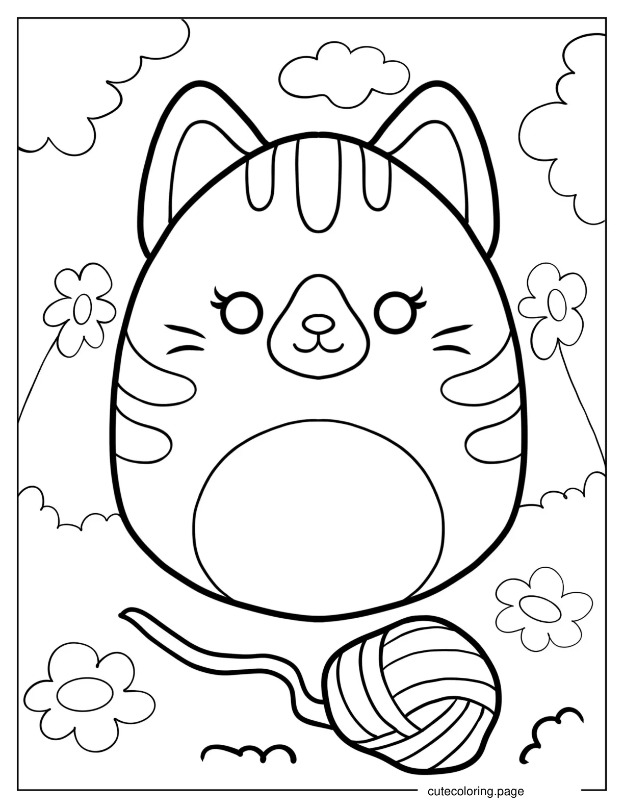 Gigi The Ginger Cat Squishmallow coloring page