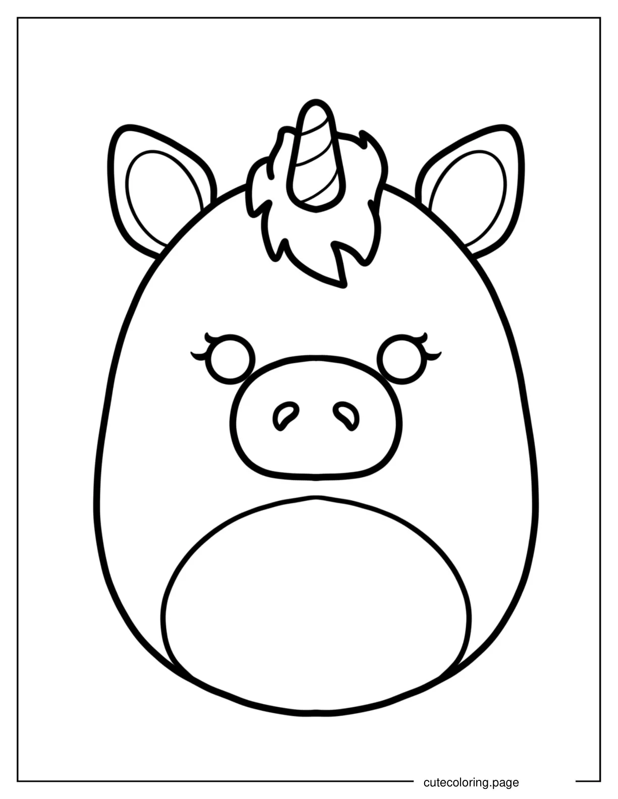 Lola The Unicorn Squishmallow coloring page