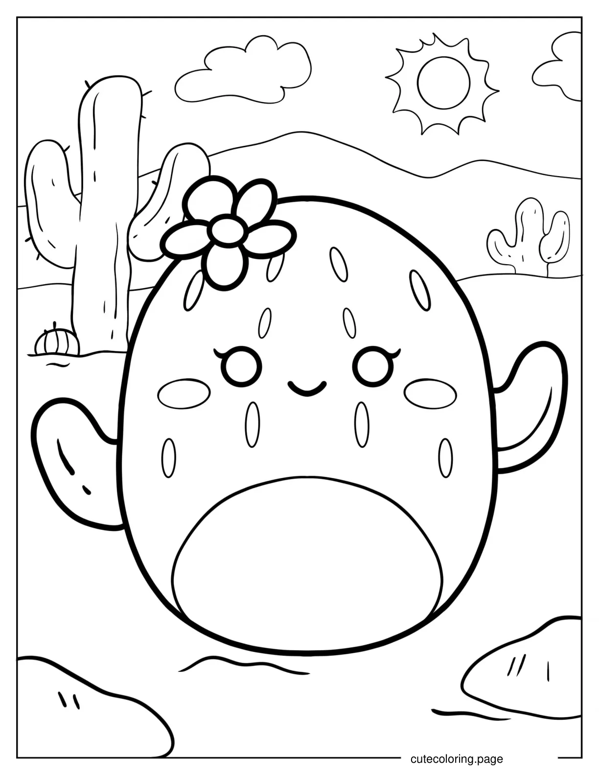 Maritza The Cactus Squishmallow coloring page