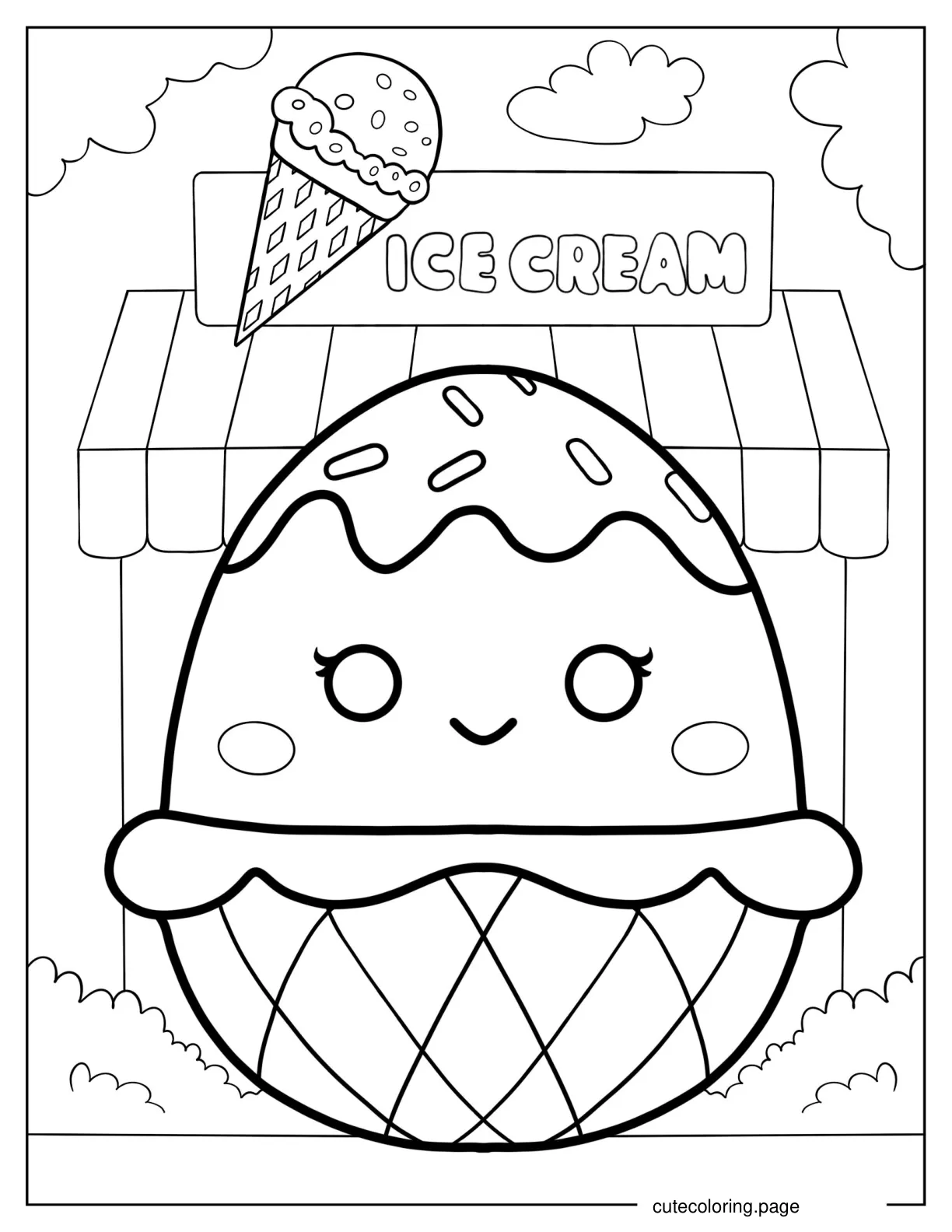 Maya The Ice Cream Squishmallow coloring page