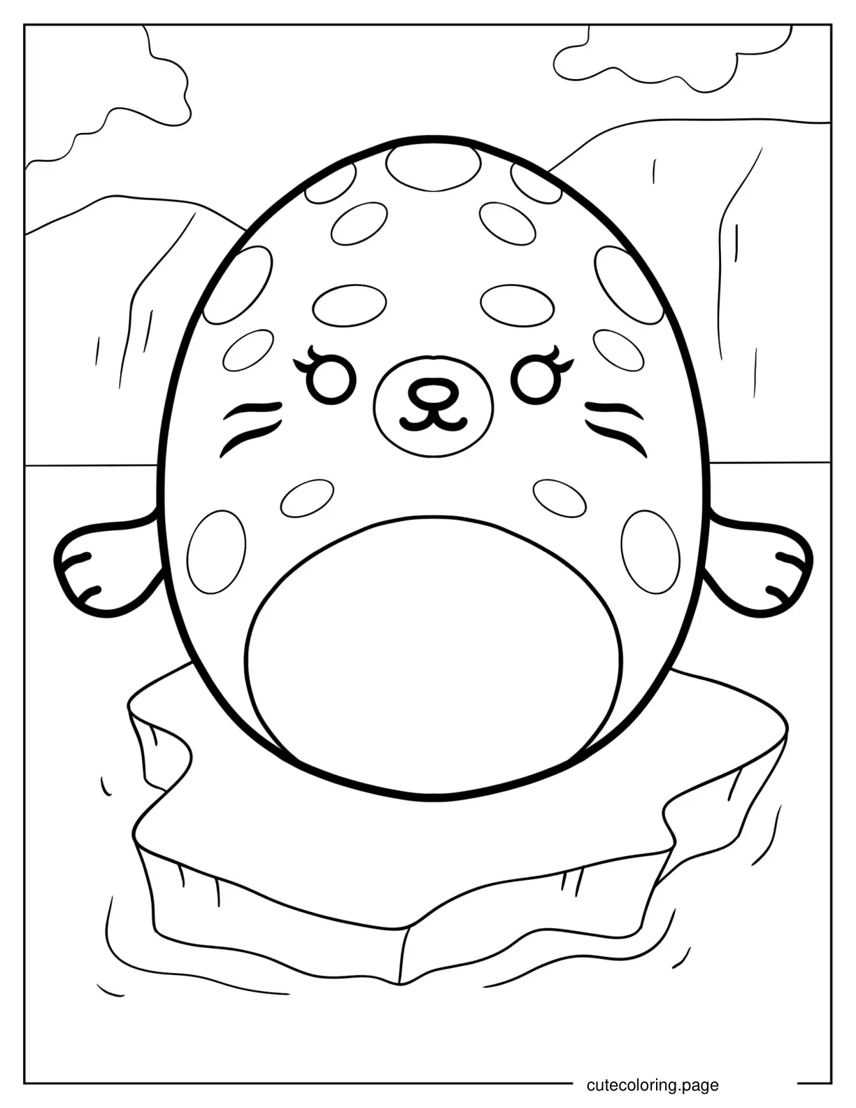 Odile The Seal Squishmallow coloring page