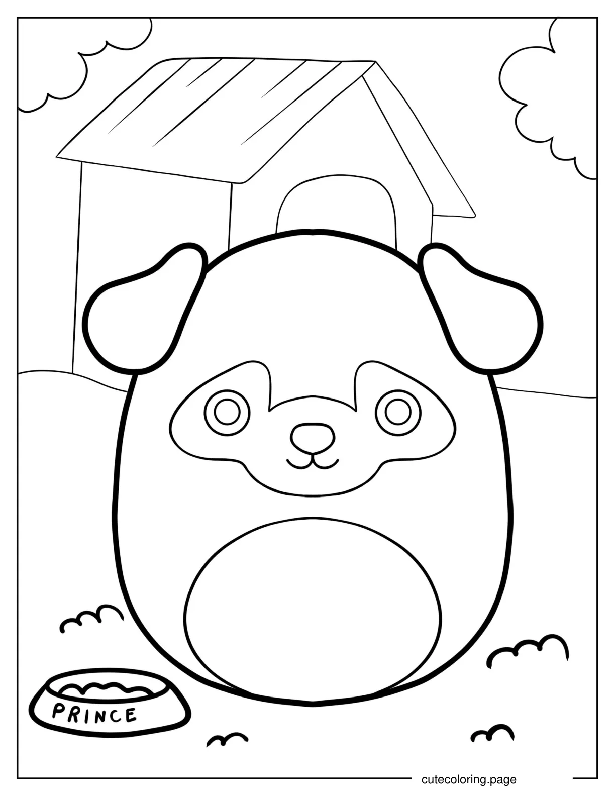 Prince The Pug Squishmallow coloring page