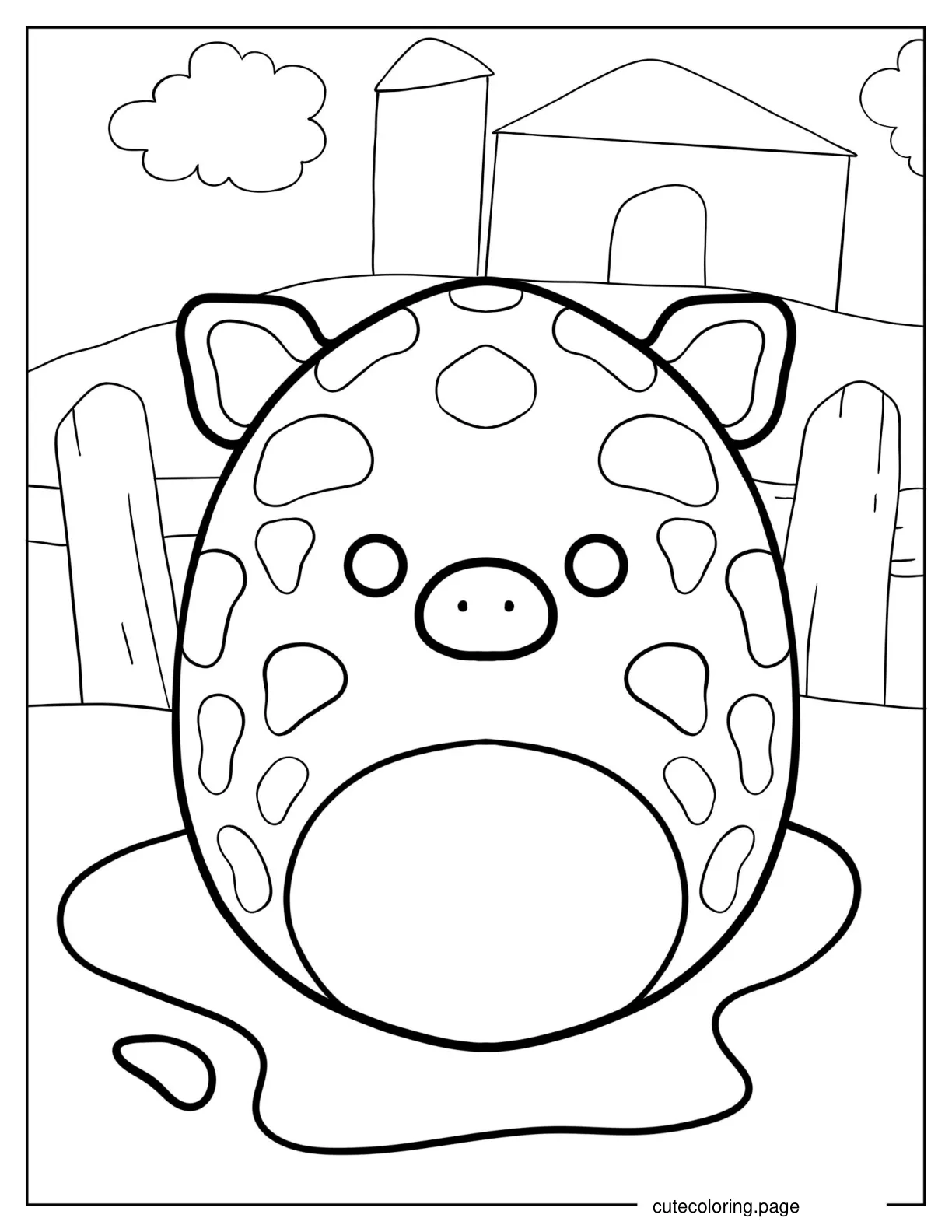 Rosie The Pig Squishmallow coloring page