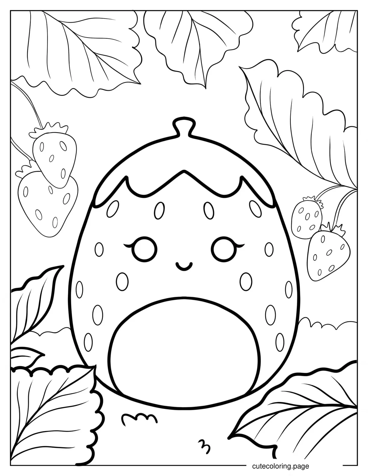 Scarlet The Strawberry Squishmallow coloring page